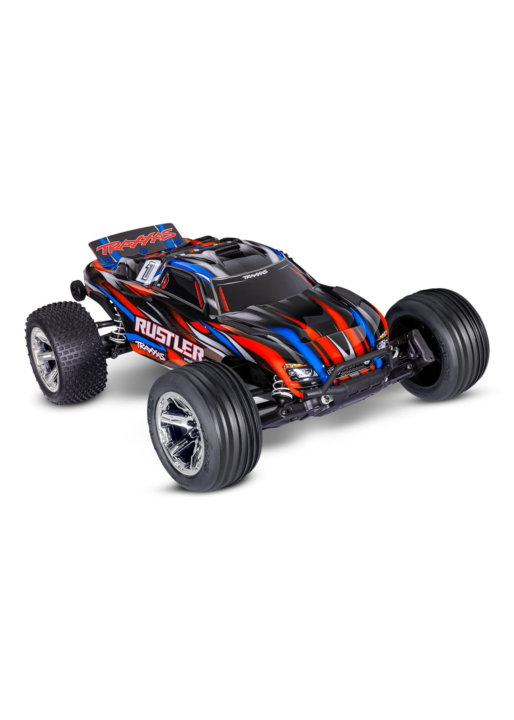 Traxxas 373544RED - Rustler 2WD BL-2S Stadium Truck - Red