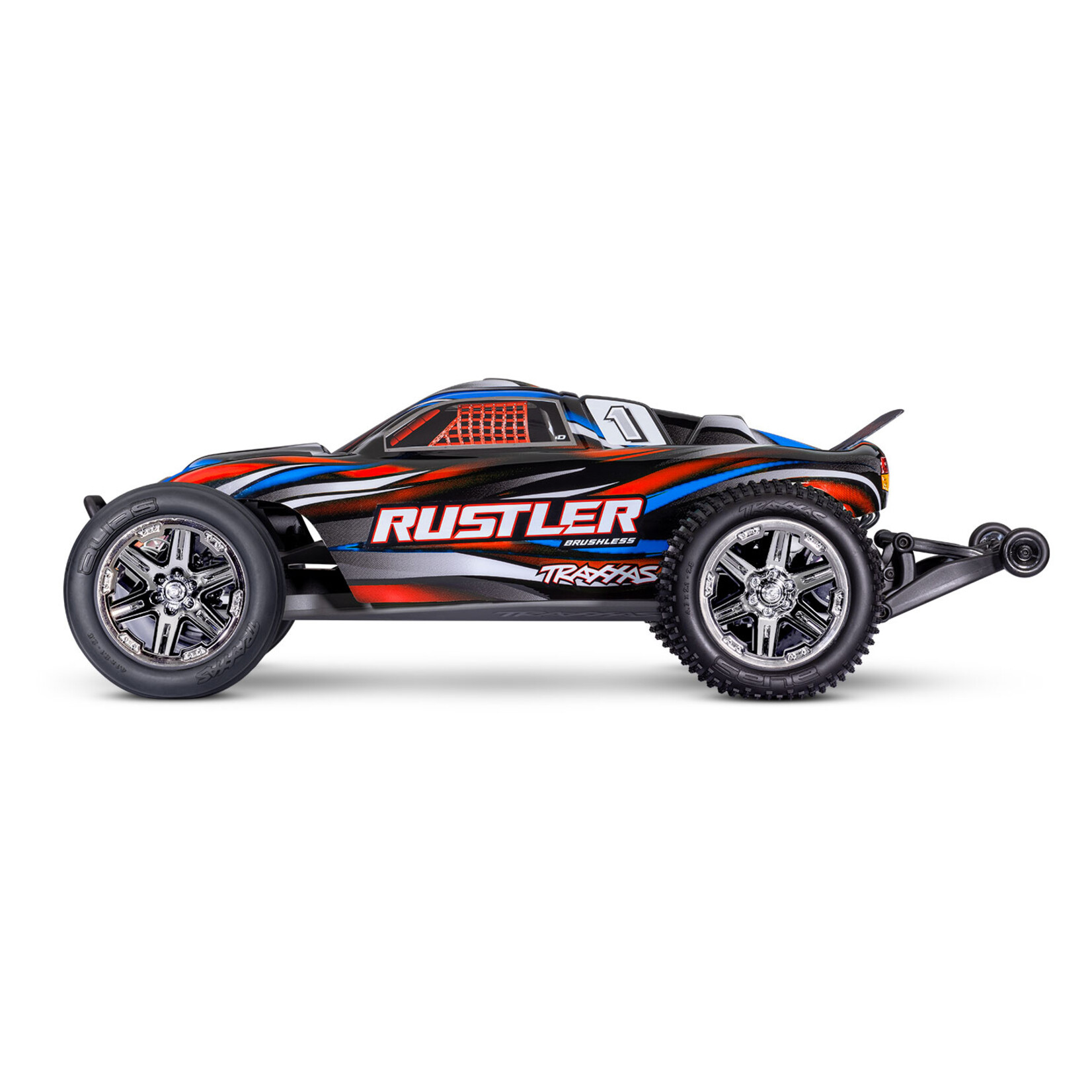 Traxxas 373544RED - Rustler 2WD BL-2S Stadium Truck - Red