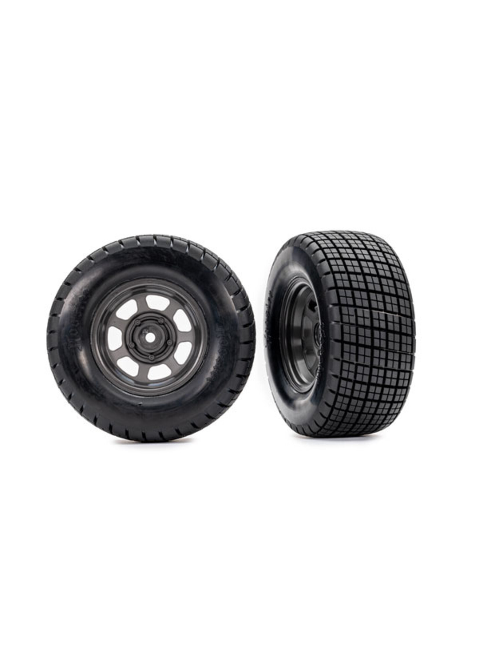Traxxas 10474 - Dirt Oval Hoosier Tires & Wheels  2WD Rear