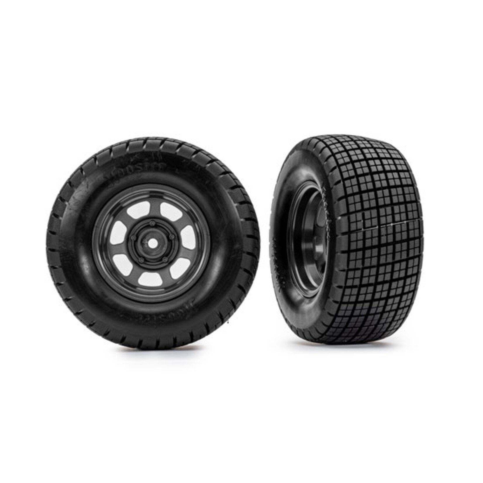 Traxxas 10473 - Dirt Oval Hoosier Tires & Wheels 2WD Front
