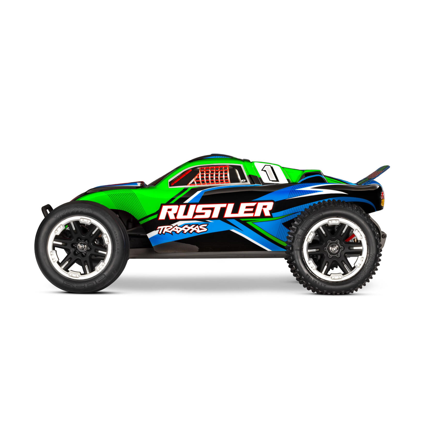 Traxxas 37254-8-GRN - Rustler 2WD With USB-C - Green
