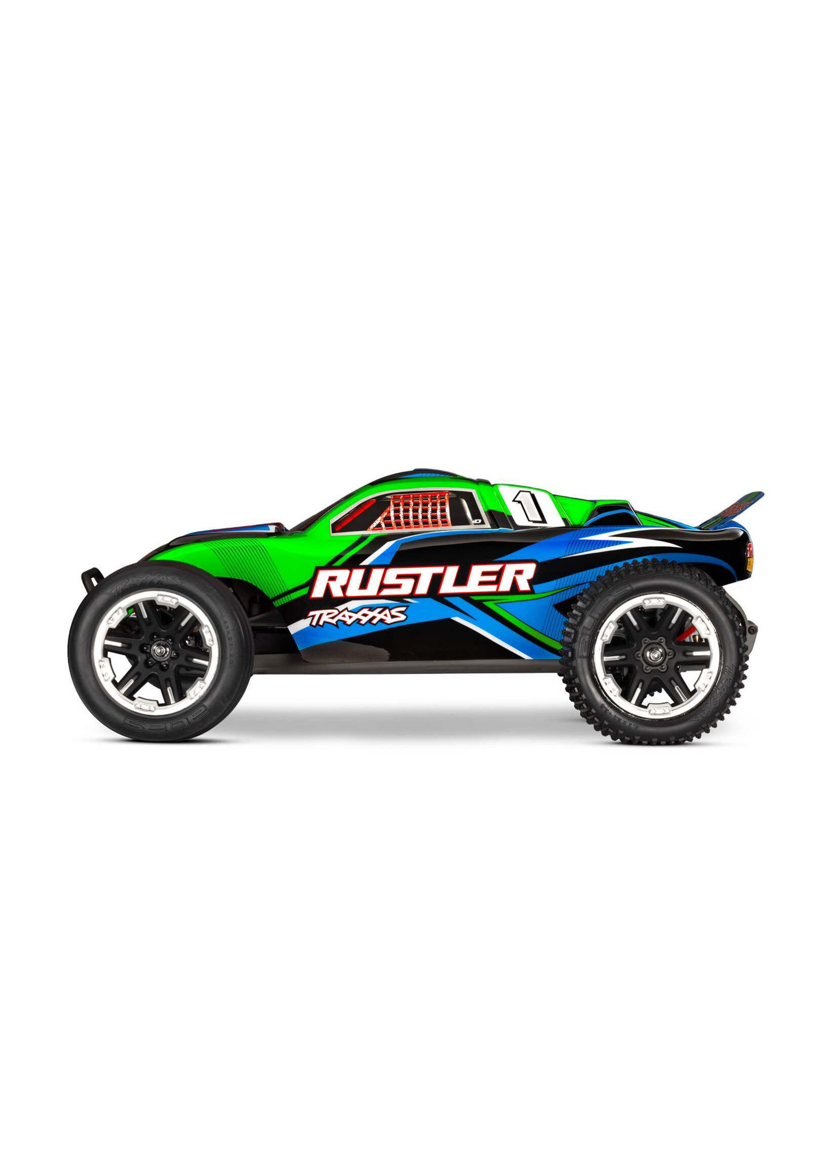 Traxxas 37254-8-GRN - Rustler 2WD With USB-C - Green