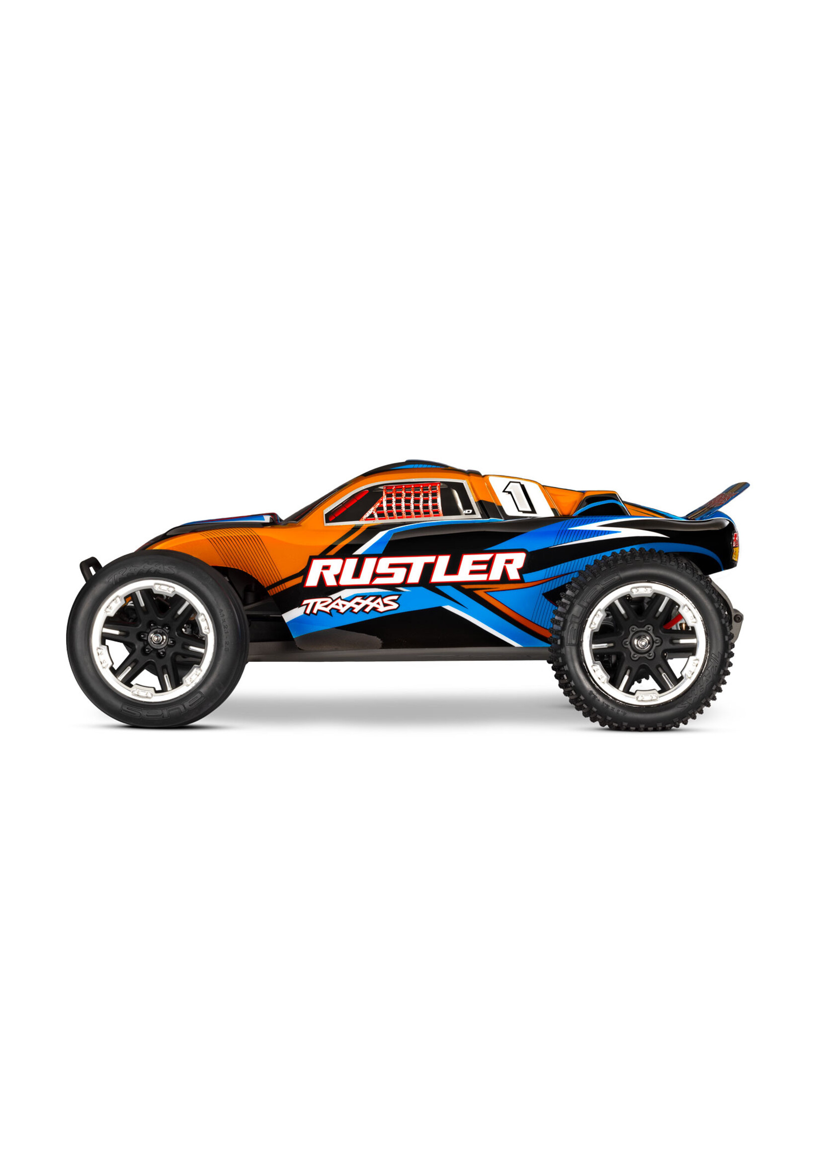Traxxas 37254-8-ORNG - Rustler 2WD With USB-C - Orange