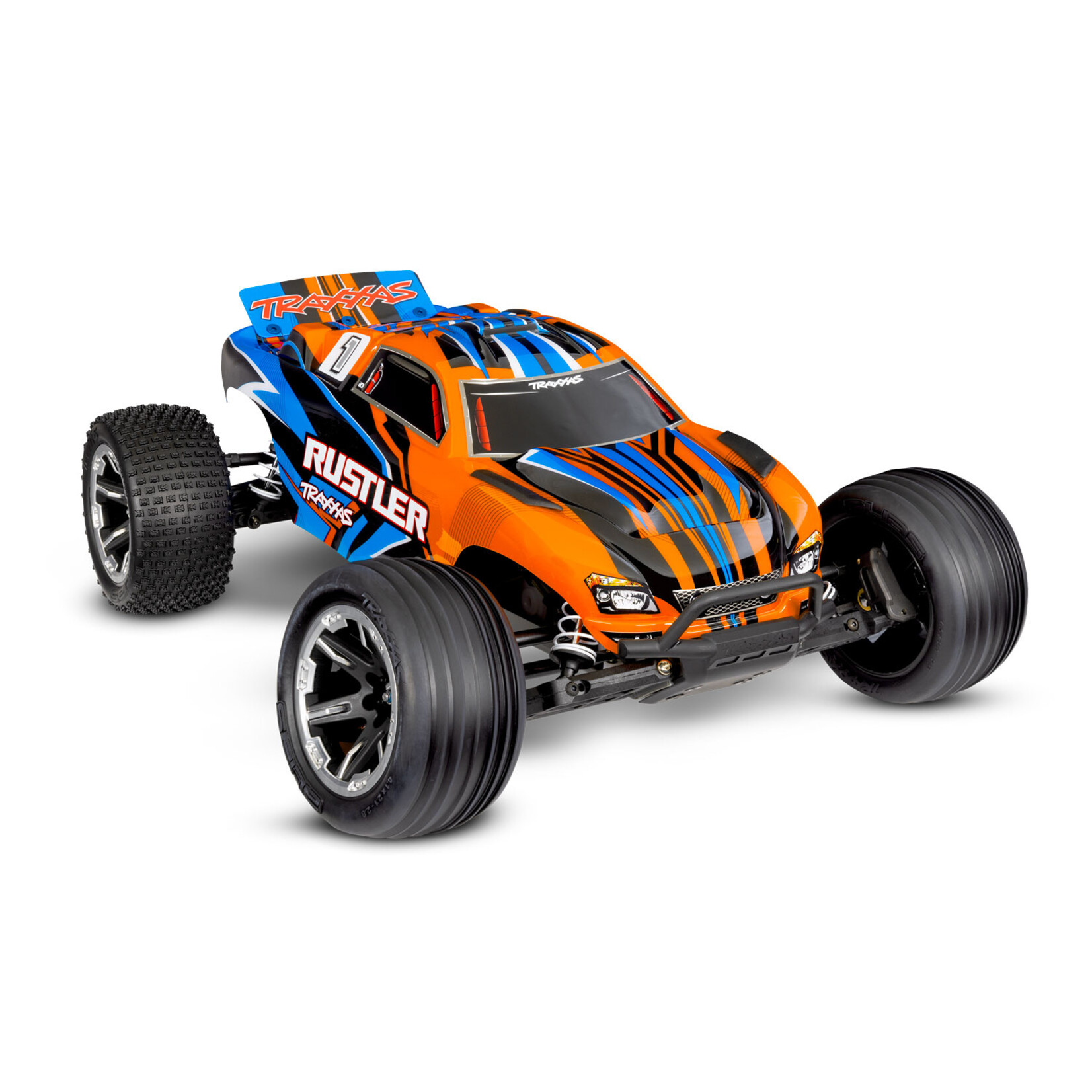 Traxxas 37254-8-ORNG - Rustler 2WD With USB-C - Orange