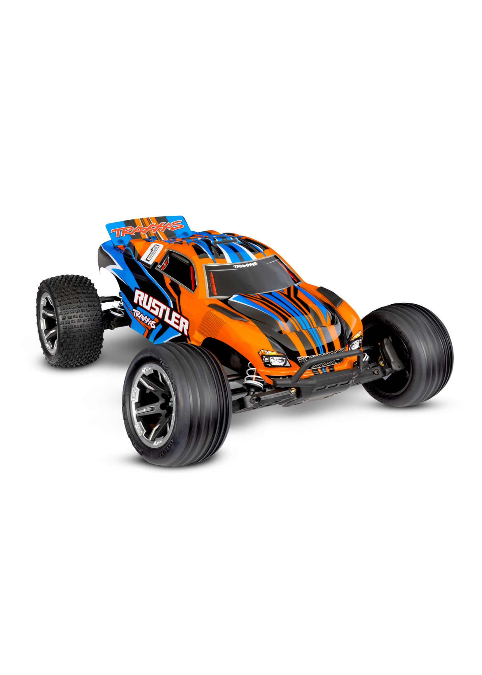Traxxas 37254-8-ORNG - Rustler 2WD With USB-C - Orange