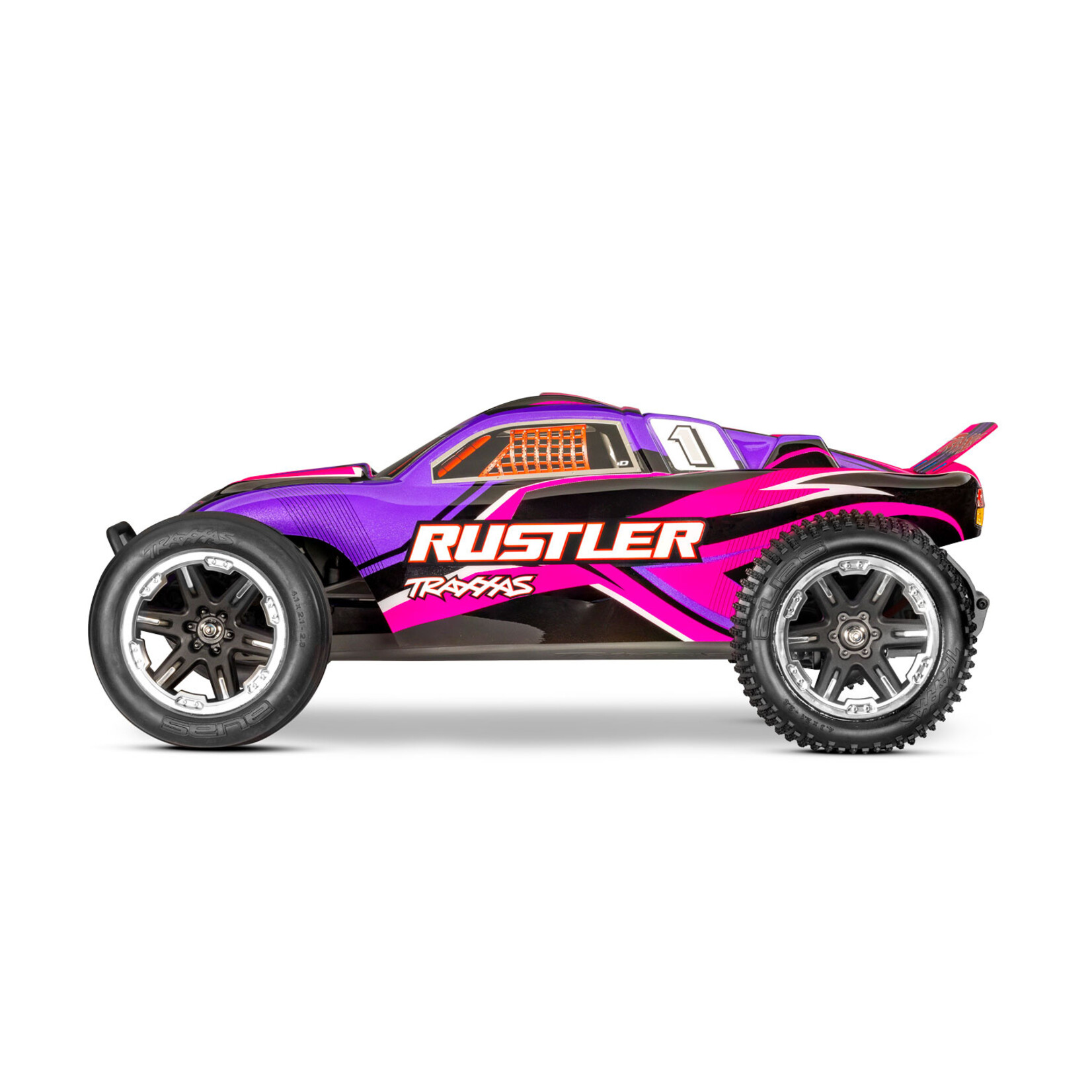 Traxxas 37254-8-PINK - Rustler 2WD With USB-C - Pink