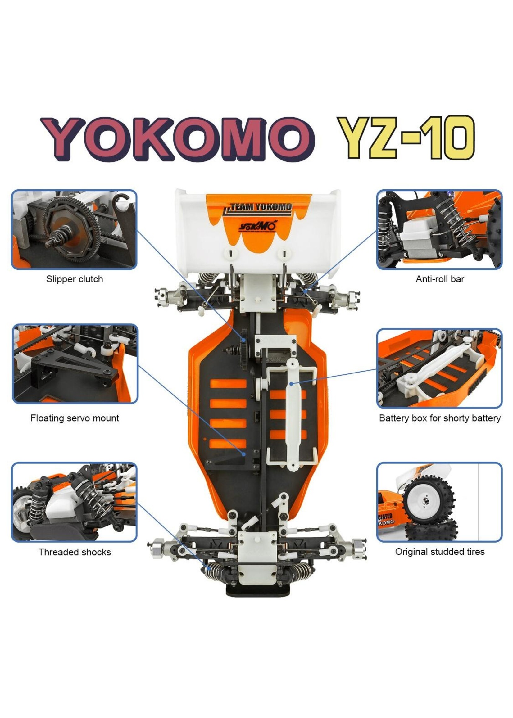 Associated ASC9064 - Yokomo YZ-10 Classic Kit - Hub Hobby