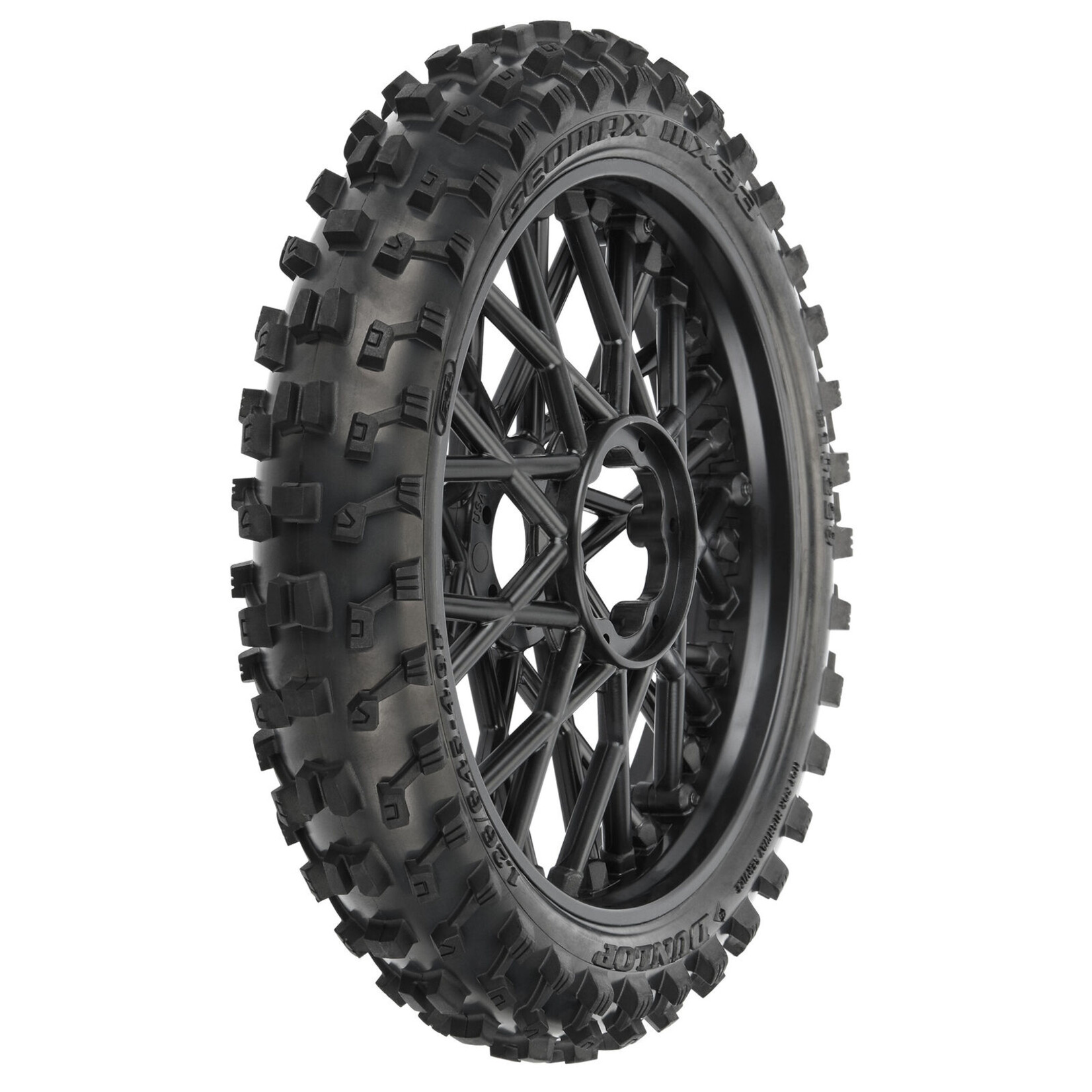 Pro-Line PRO1022910 - Promoto-MX Dunlop Geomax MX33 V2 Bead CR4 Bullyspoke Tires, Front - Black