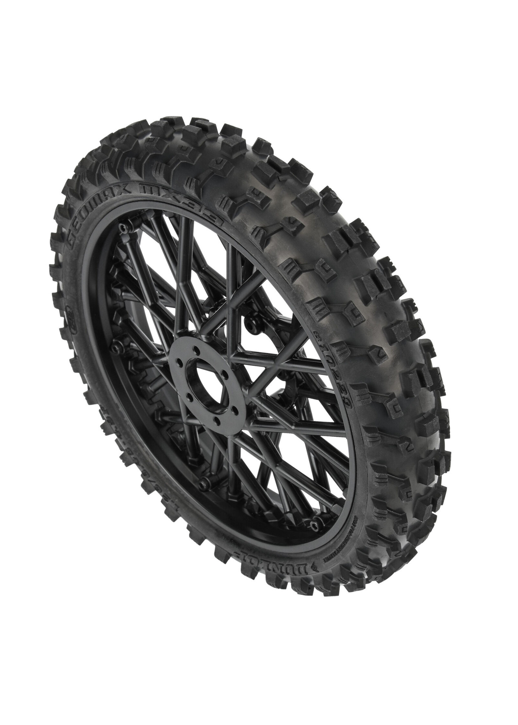 Pro-Line PRO1022910 - Promoto-MX Dunlop Geomax MX33 V2 Bead CR4 Bullyspoke Tires, Front - Black