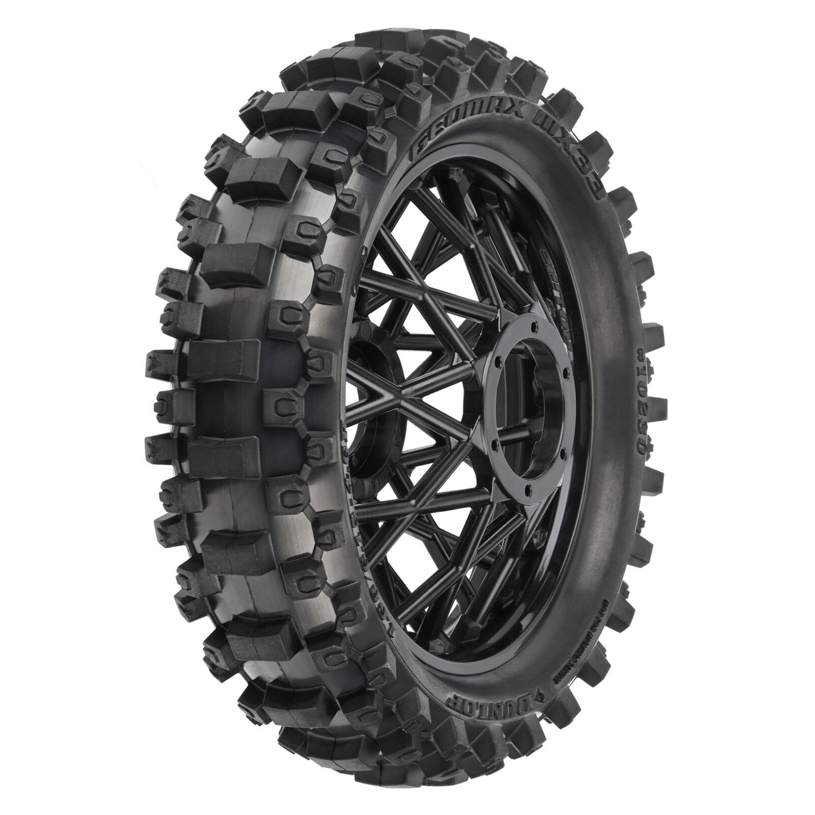 Pro-Line PRO1023010 - Promoto-MX Dunlop Geomax MX33 V2 Bead CR4 Bullyspoke Tires, Rear- Black