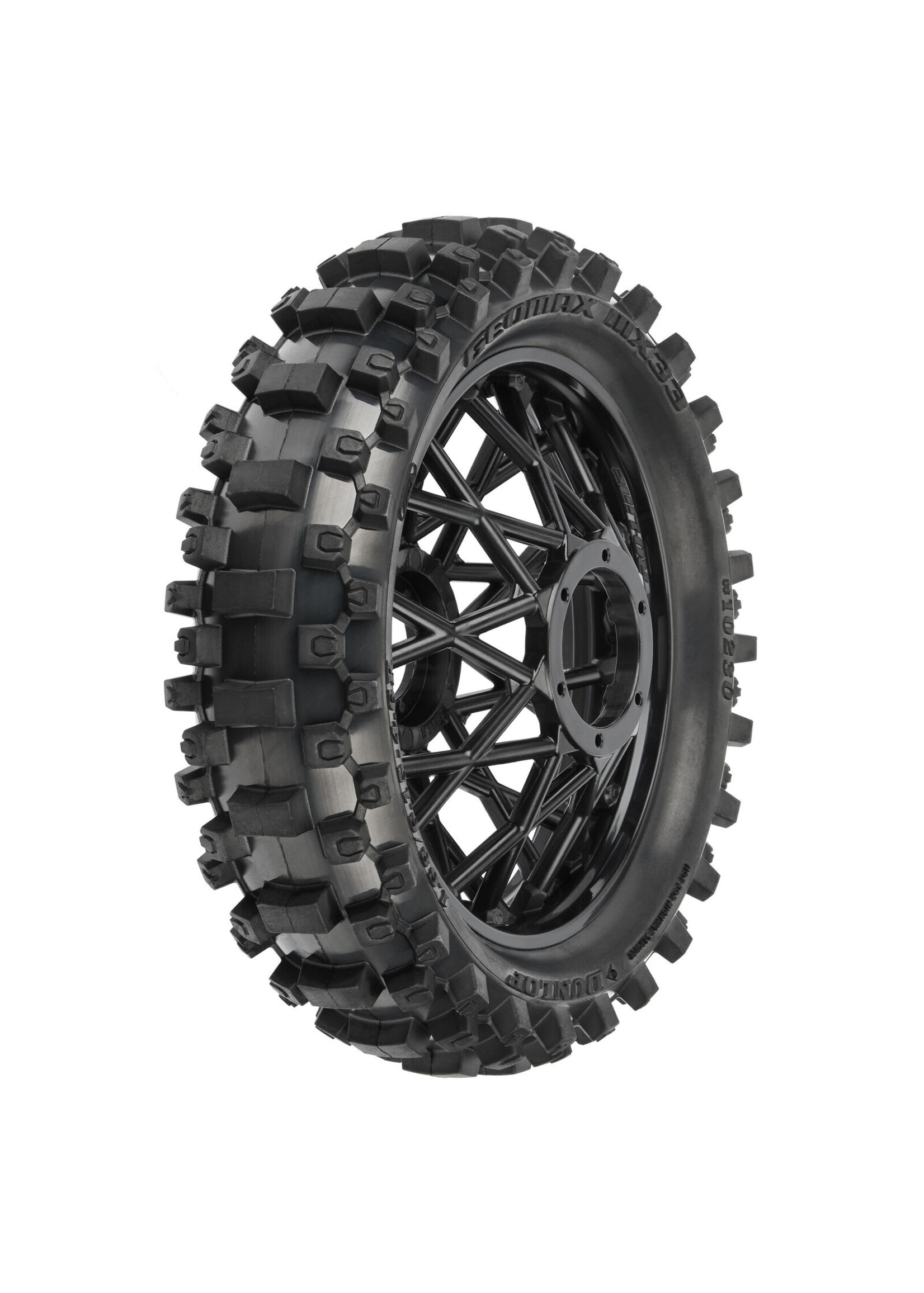 Pro-Line PRO1023010 - Promoto-MX Dunlop Geomax MX33 V2 Bead CR4 Bullyspoke Tires, Rear- Black