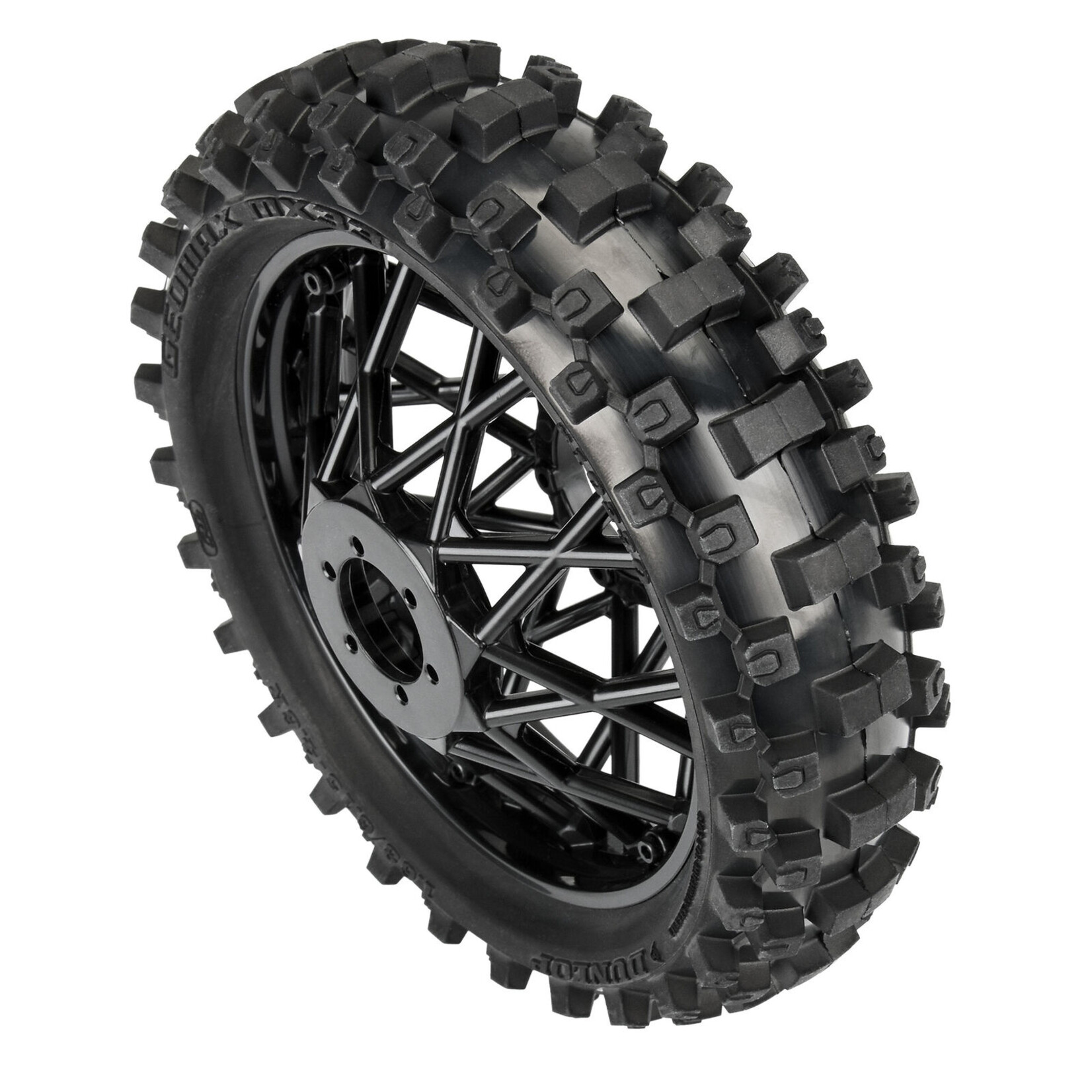 Pro-Line PRO1023010 - Promoto-MX Dunlop Geomax MX33 V2 Bead CR4 Bullyspoke Tires, Rear- Black