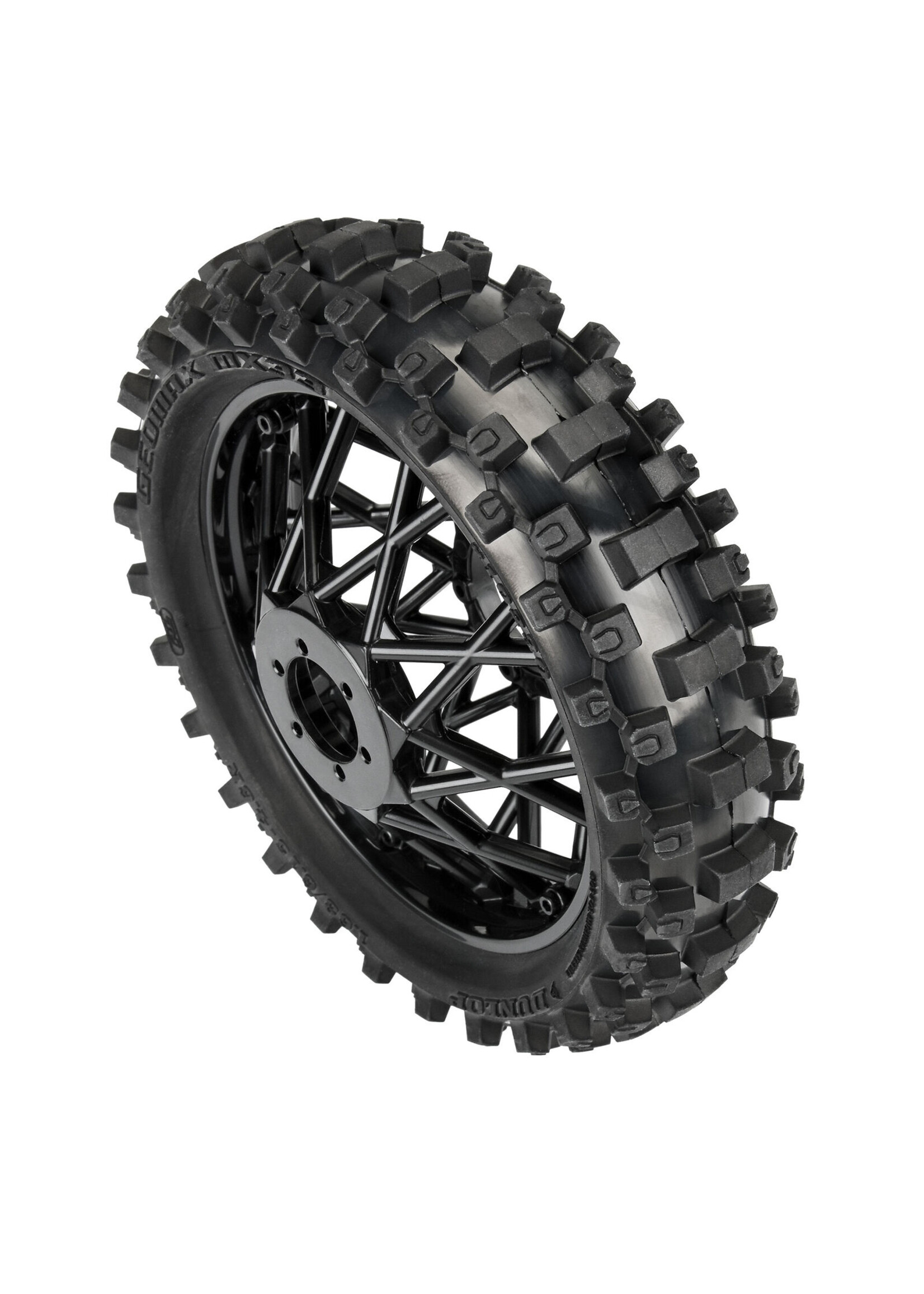 Pro-Line PRO1023010 - Promoto-MX Dunlop Geomax MX33 V2 Bead CR4 Bullyspoke Tires, Rear- Black