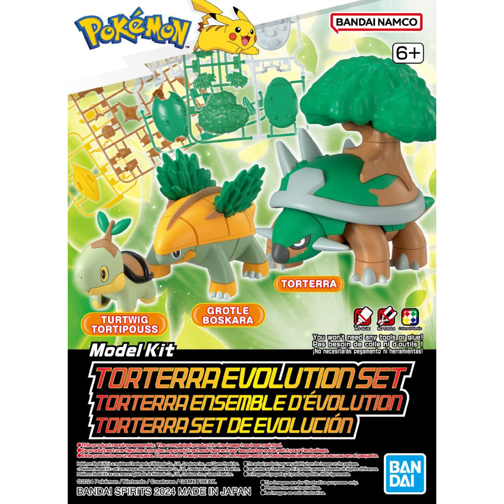 Bandai "Pokemon" Torterra Evolution Set Model Kit