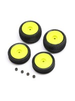Losi LOS-1762 - Micro-B Mounted Tires, Wheels - Yellow