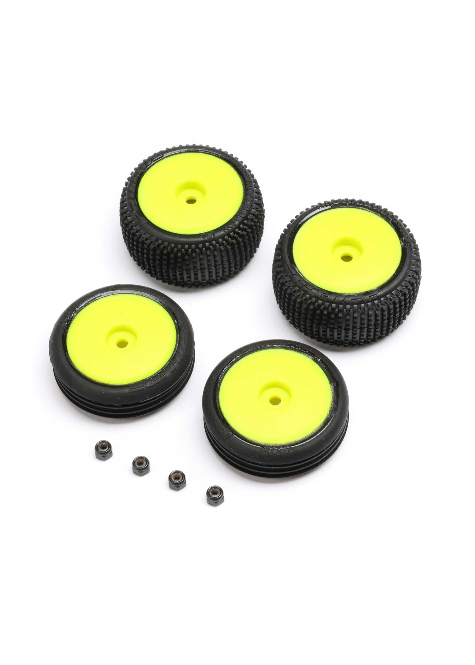 Losi LOS-1762 - Micro-B Mounted Tires, Wheels - Yellow