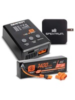 Spektrum SPMXPSS215 - Smart PowerStage 1400mAh 2S LiPo Battery (IC2) & S100 Charger - 30C
