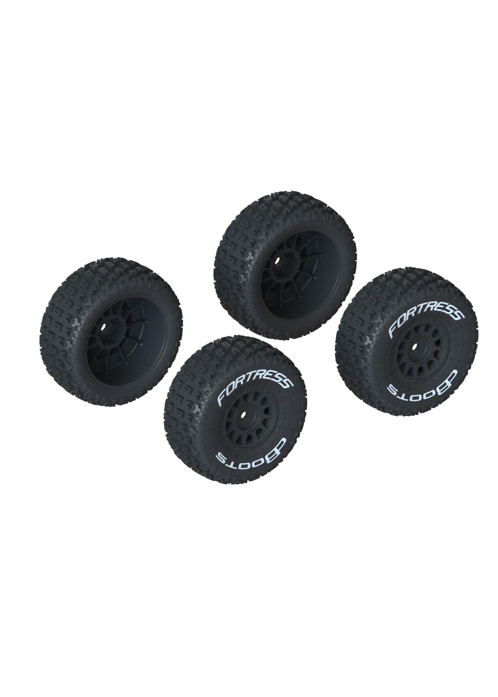 Arrma ARA550117 - dBoots "Fortress"  Glued Tire Set - Black
