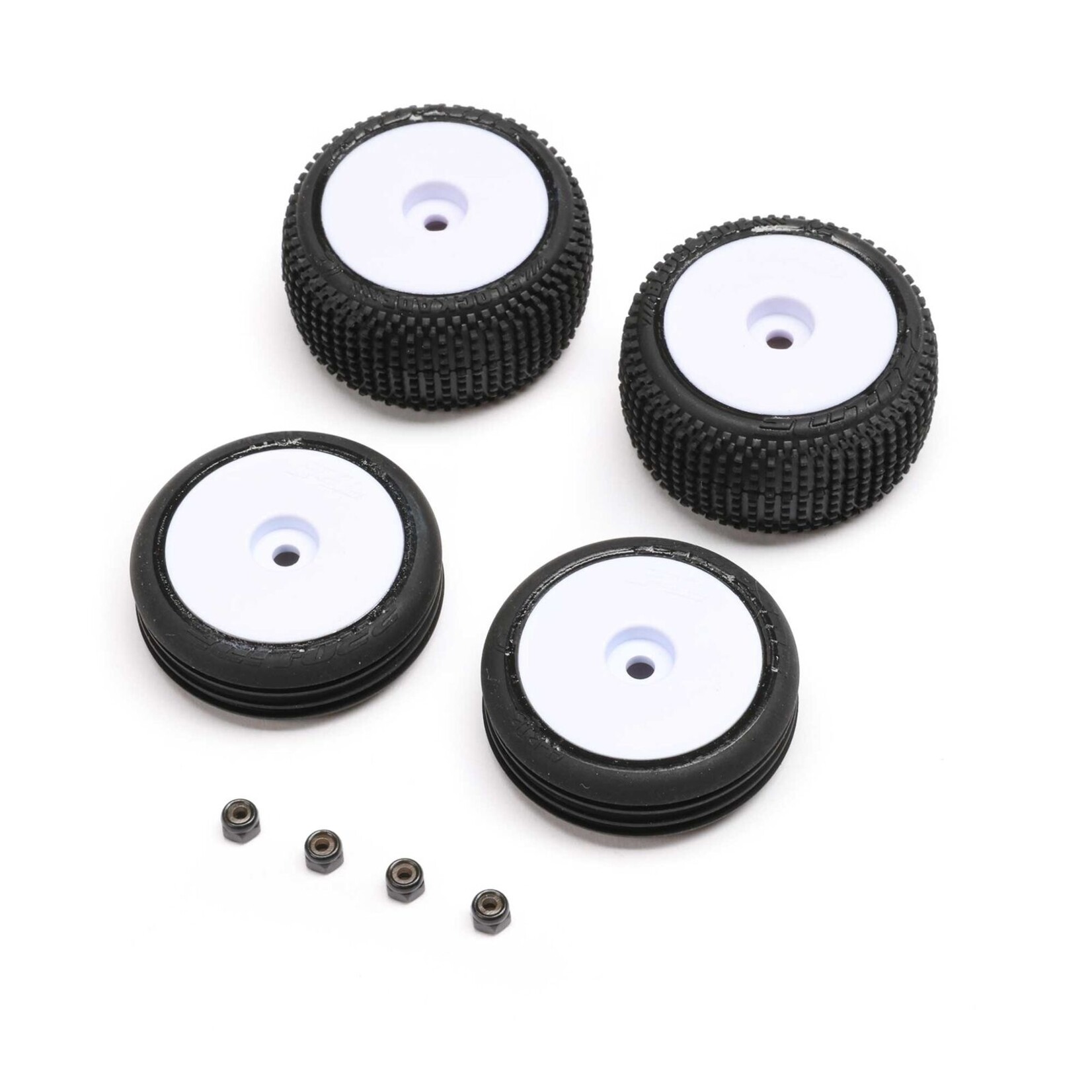 Losi LOS-1763 - Micro-B Tires & Wheels, Mounted - White