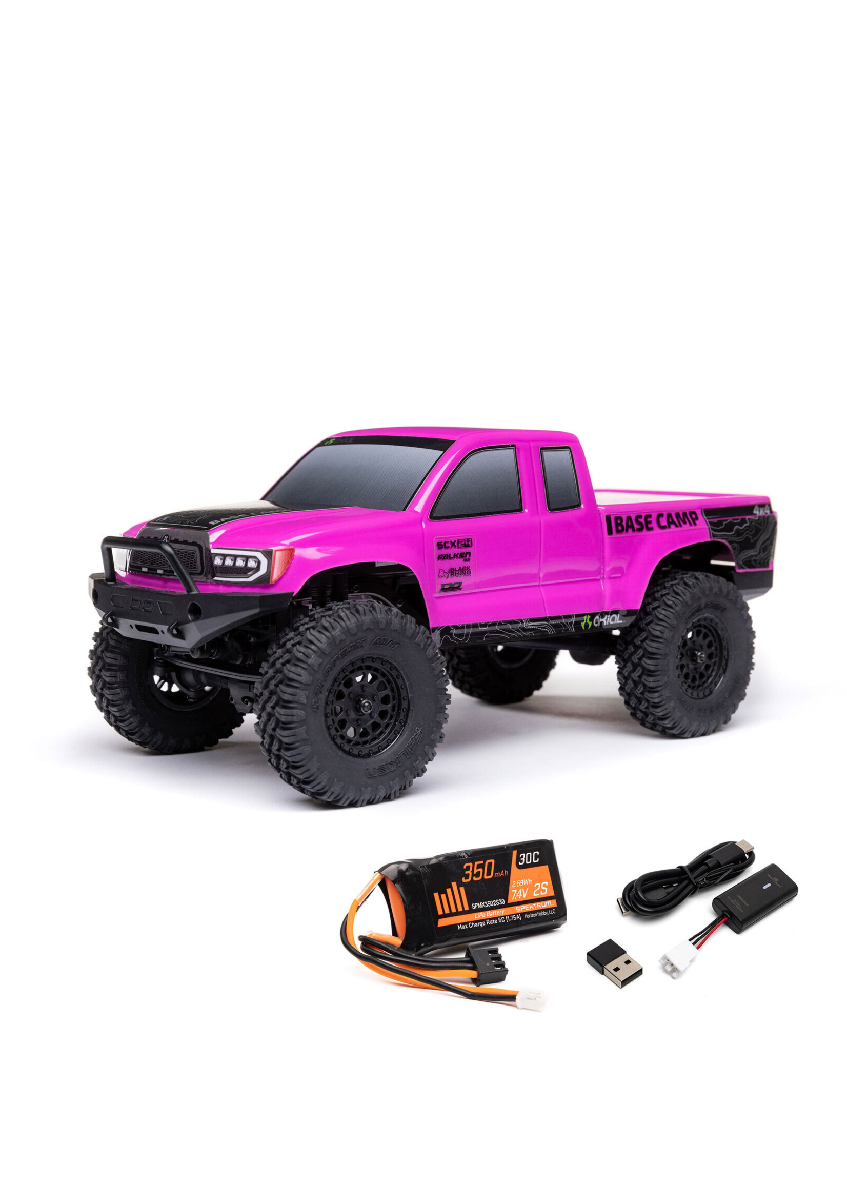 Axial AXI -1219T3 - SCX24 Base Camp 4x4 Rock Crawler, RTR - Pink