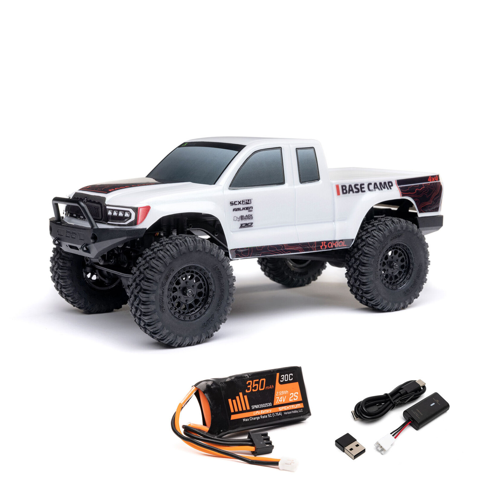 Axial AXI -1219T1 - SCX24 Base Camp 4x4 Rock Crawler, RTR - White