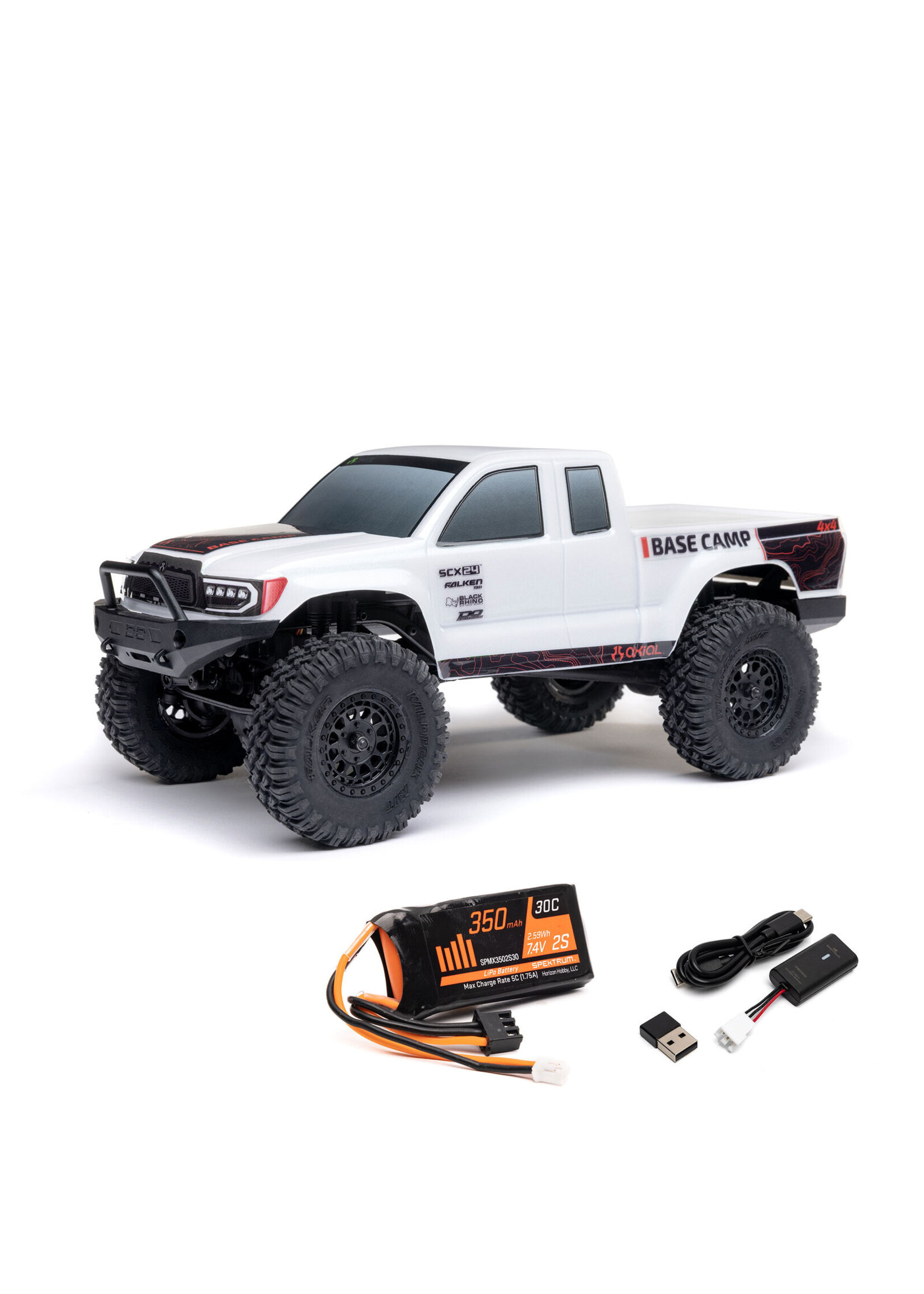 Axial AXI -1219T1 - SCX24 Base Camp 4x4 Rock Crawler, RTR - White