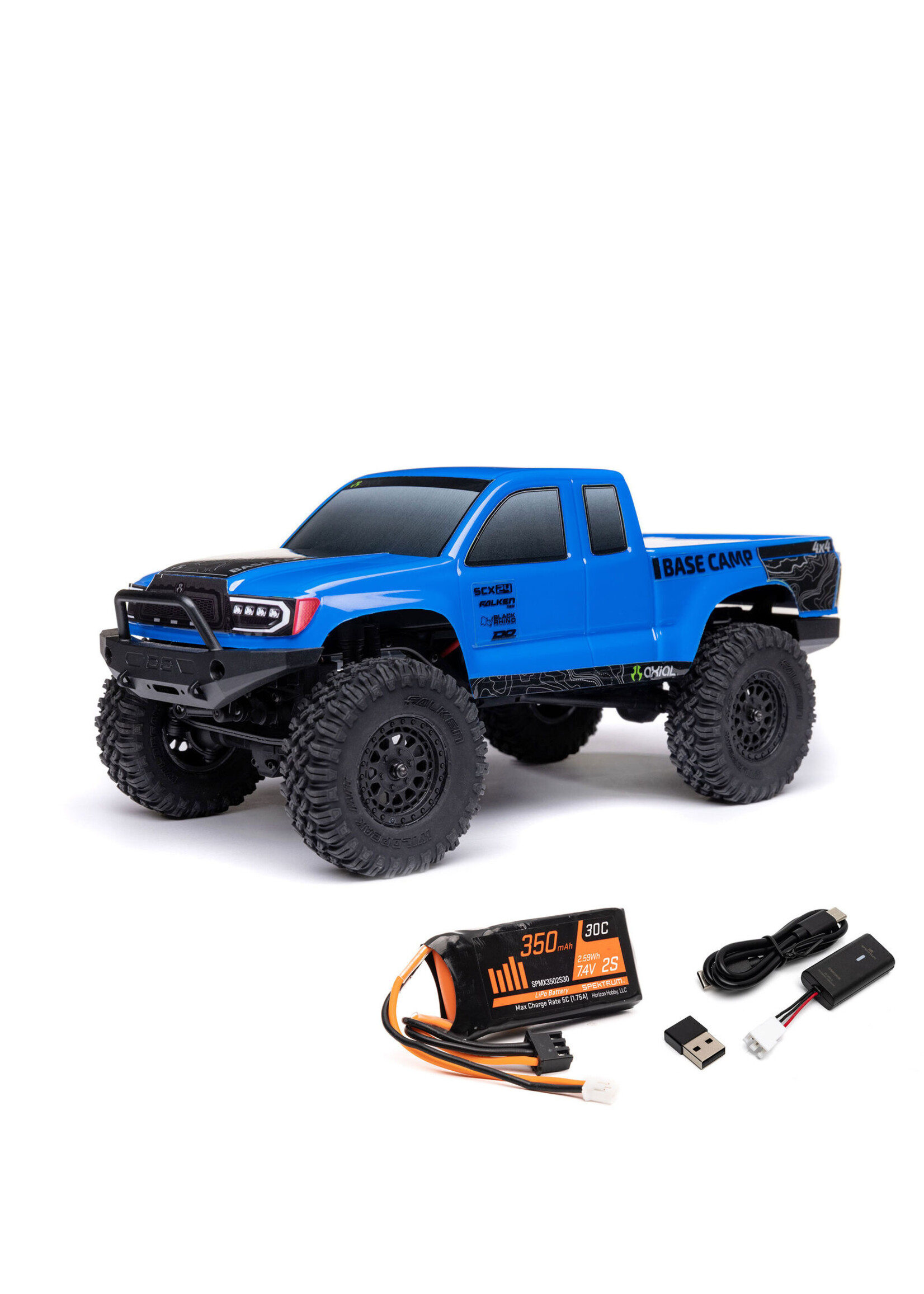 Axial AXI -1219T2 - SCX24 Base Camp 4x4 Rock Crawler, RTR - Blue