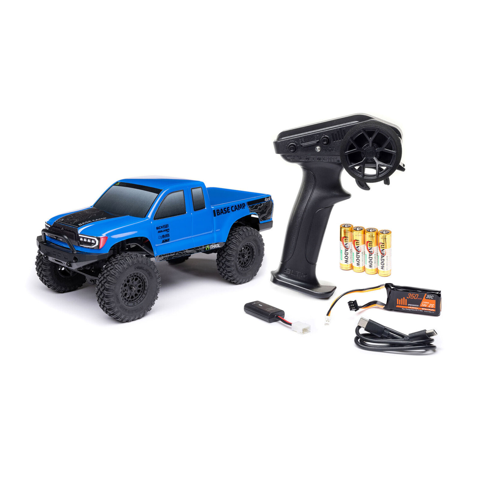 Axial AXI -1219T2 - SCX24 Base Camp 4x4 Rock Crawler, RTR - Blue