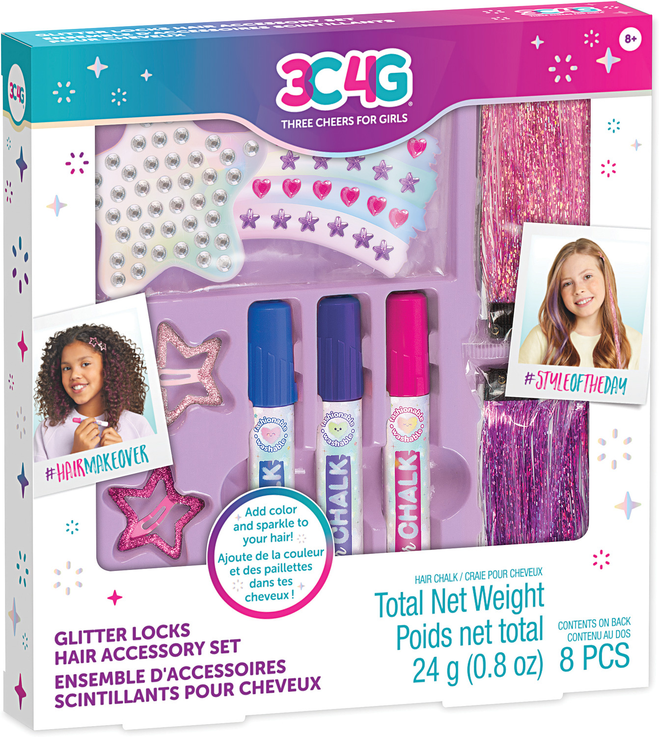 Make It Real - Glitter Locks Hair Accessory Set - Hub Hobby