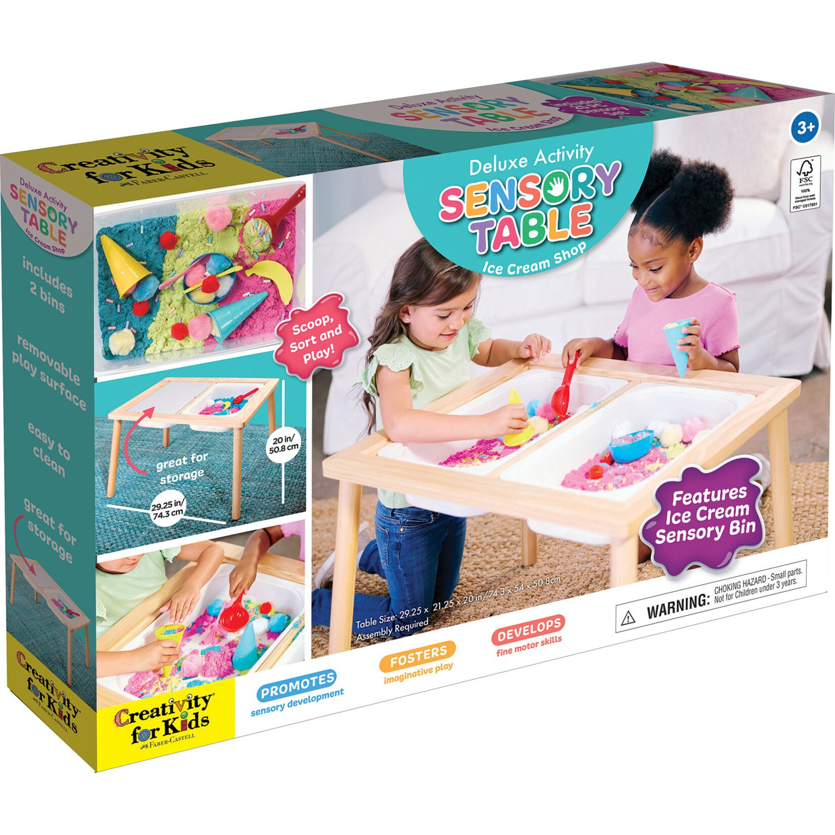 Creativity for Kids Deluxe Activity Sensory Table: Ice Cream Shop