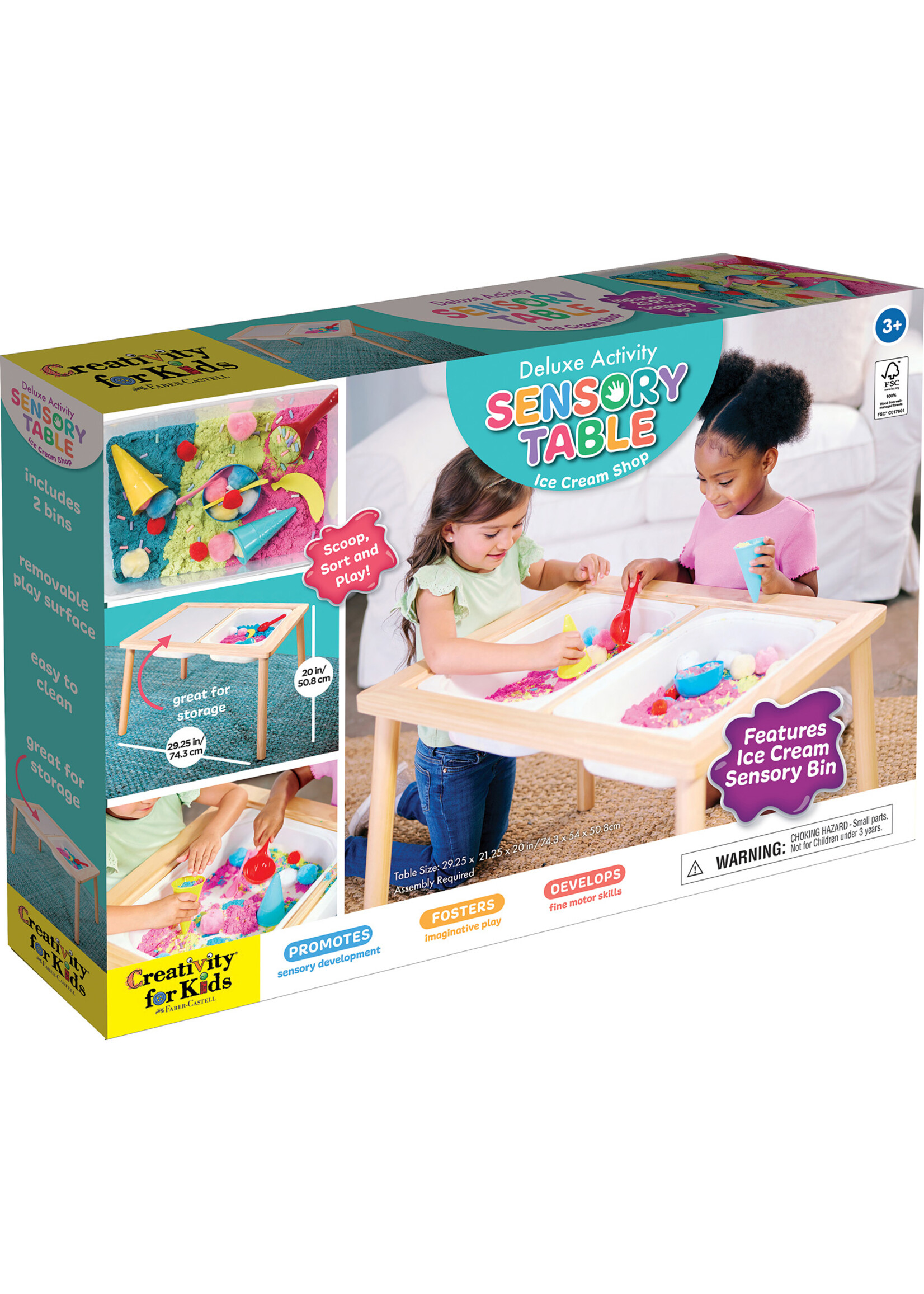 Creativity for Kids Deluxe Activity Sensory Table: Ice Cream Shop