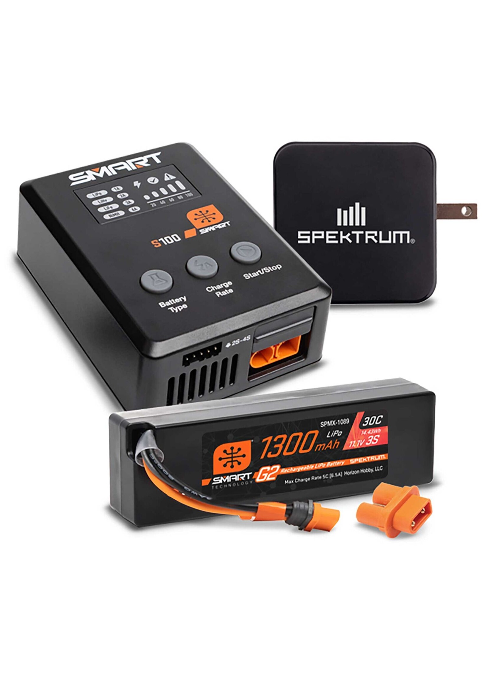 Spektrum SPMXPSS315 - Smart PowerStage 1300mAh 3S LiPo (IC2) & S100 Charger - 30C