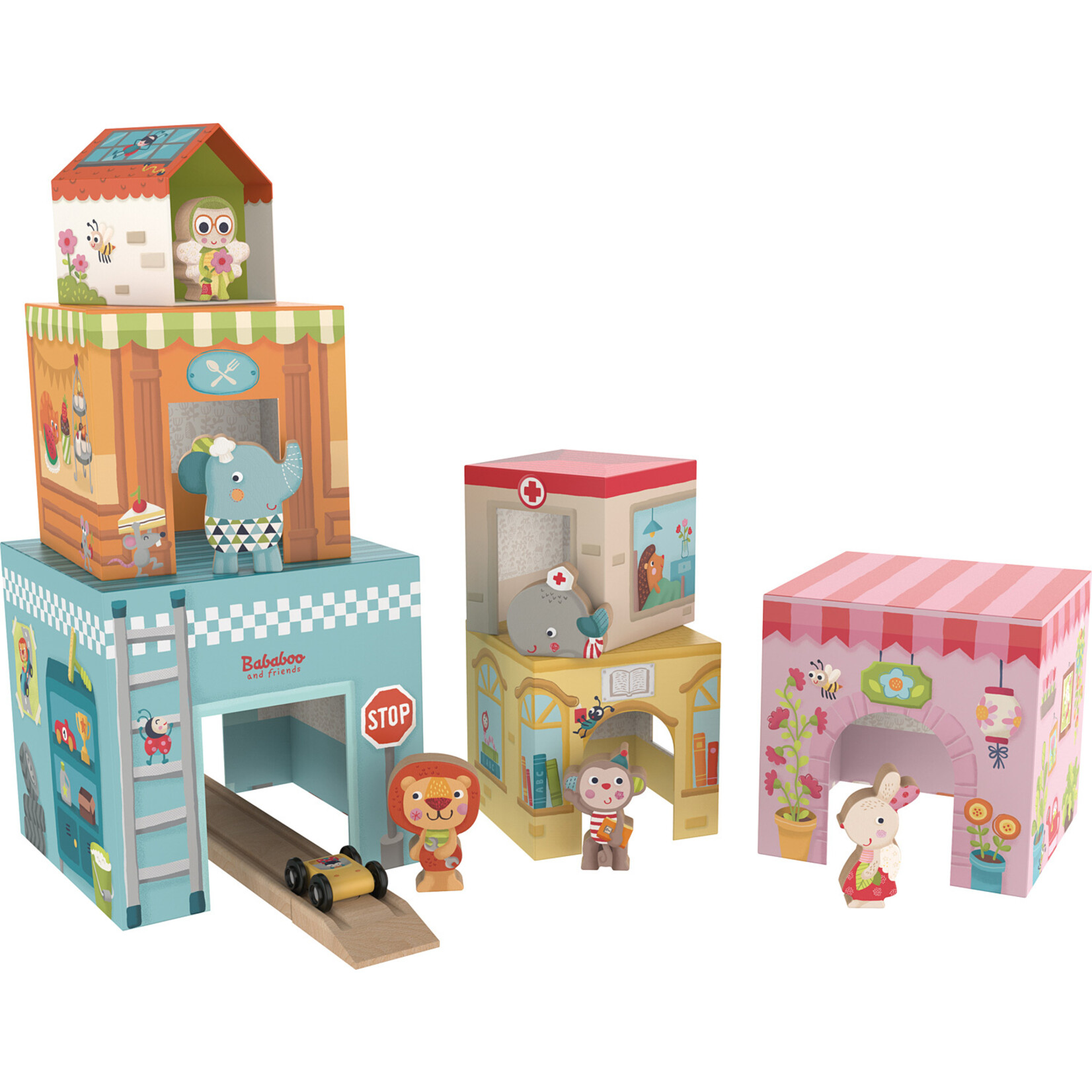 Bababoo Tower House Stacking Game