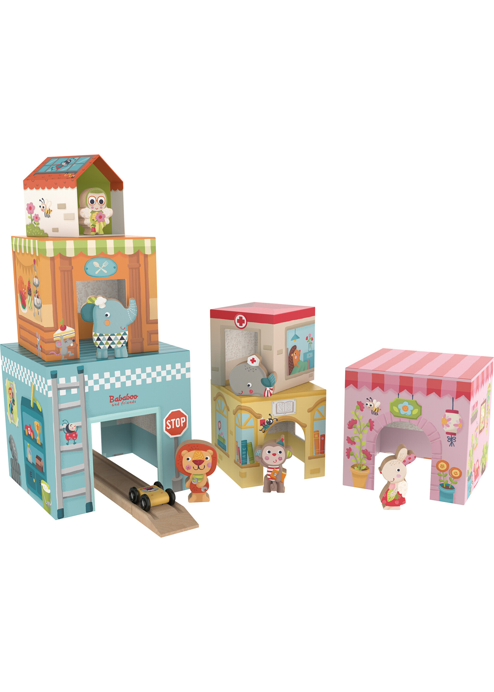 Bababoo Tower House Stacking Game