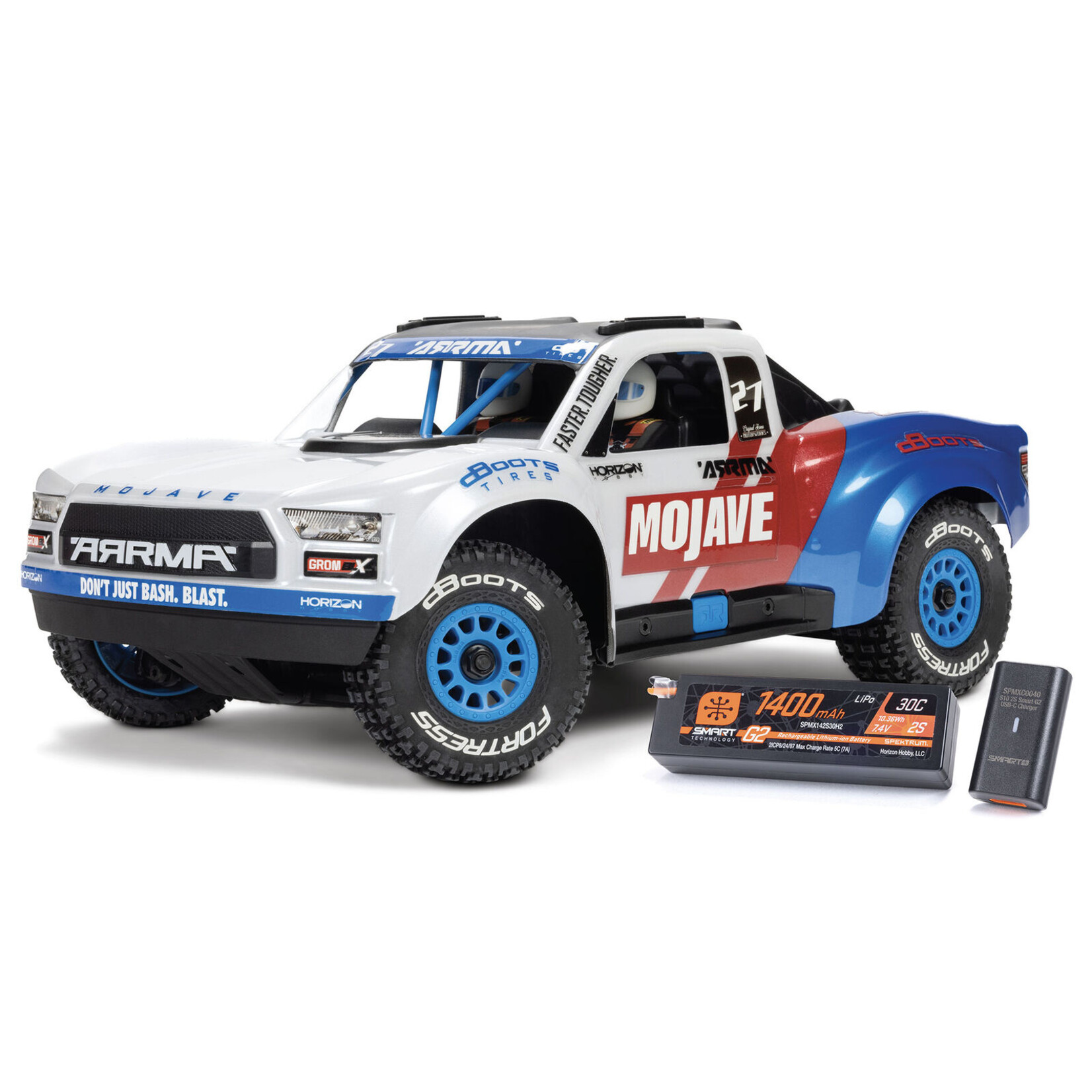 Arrma 1/18 Mojave GROM 4X4 223S BLX Brushless Desert Truck - White