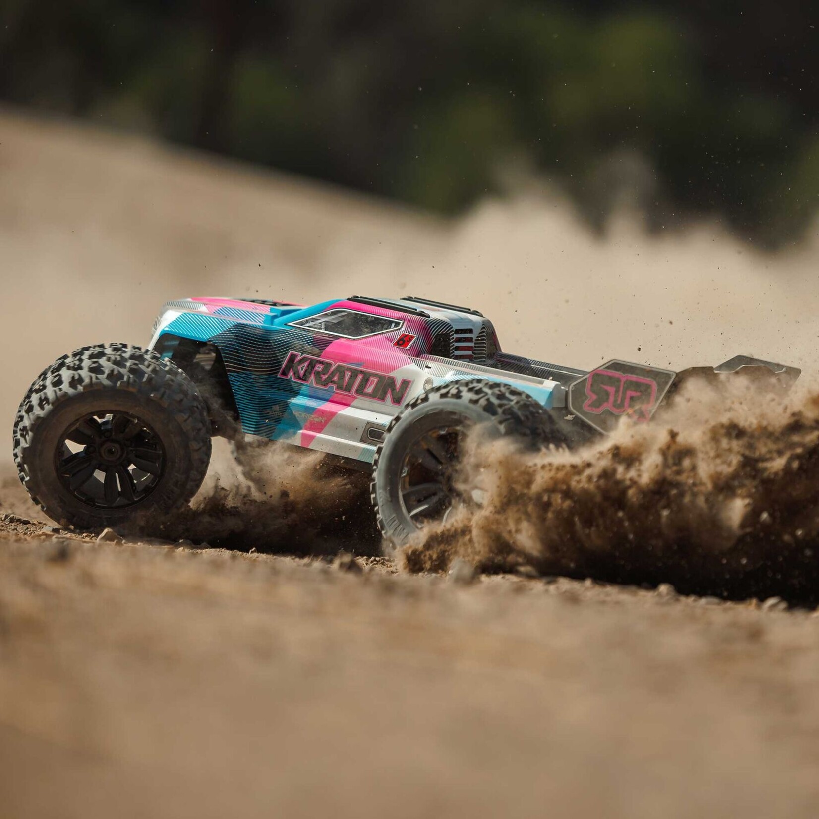 Arrma 1/8 Kraton 6S 4x4 BLX Brushless Speed Truck RTR - Blue/Pink