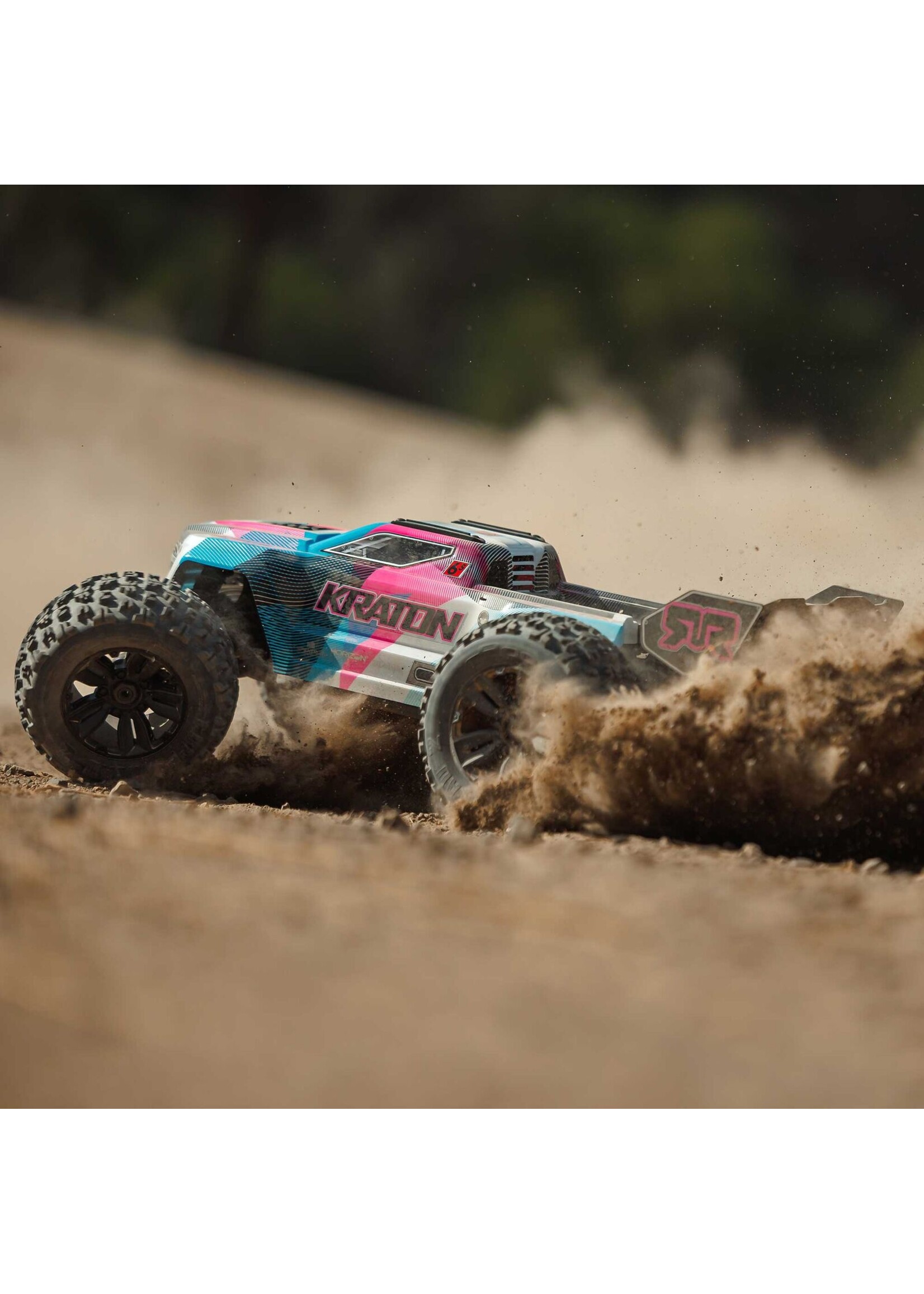 Arrma 1/8 Kraton 6S 4x4 BLX Brushless Speed Truck RTR - Blue/Pink