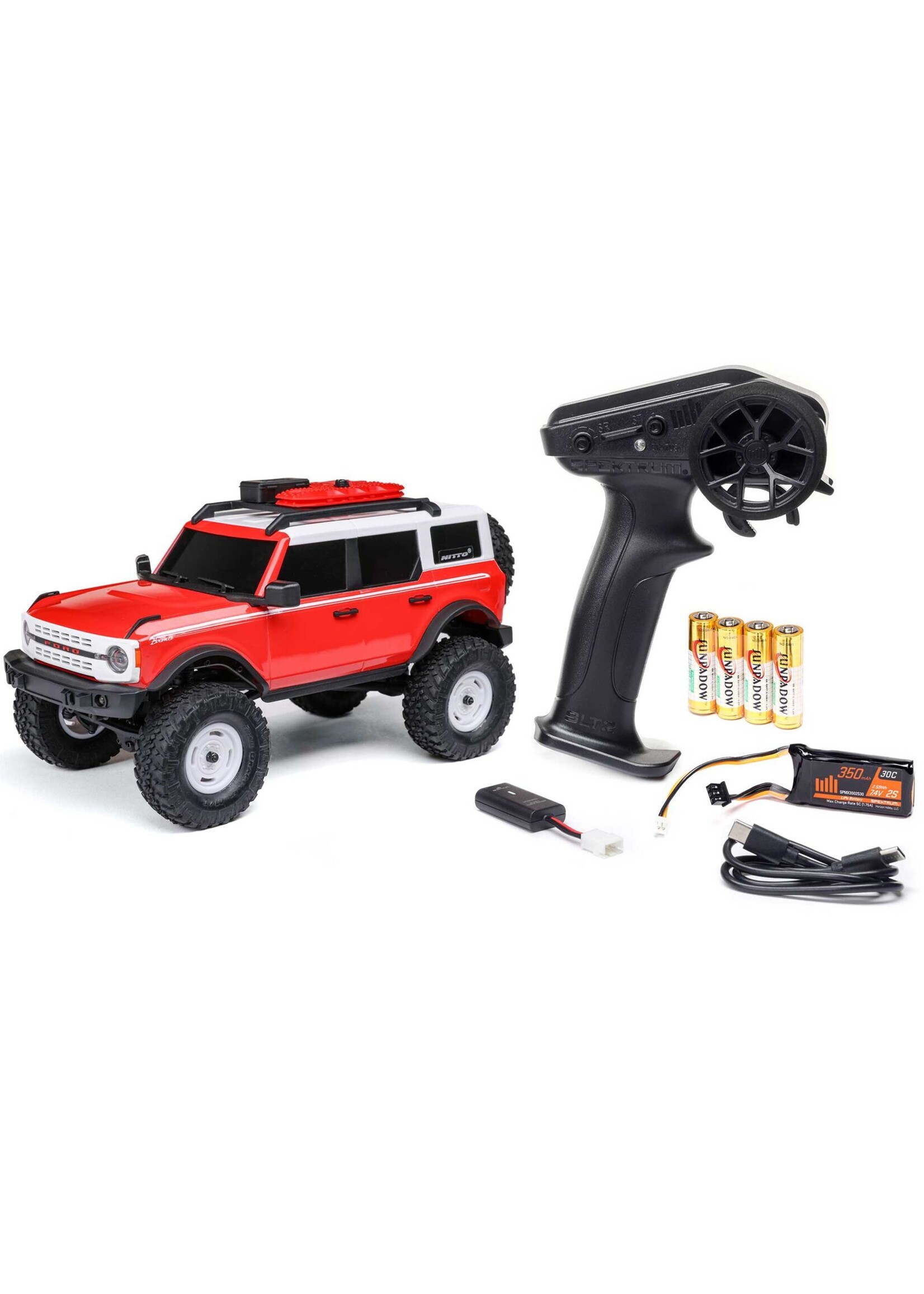 Axial 1/24 SCX24 Ford Bronco Heritage Edition 4X4 RTR Brushed Rock Crawler - Red