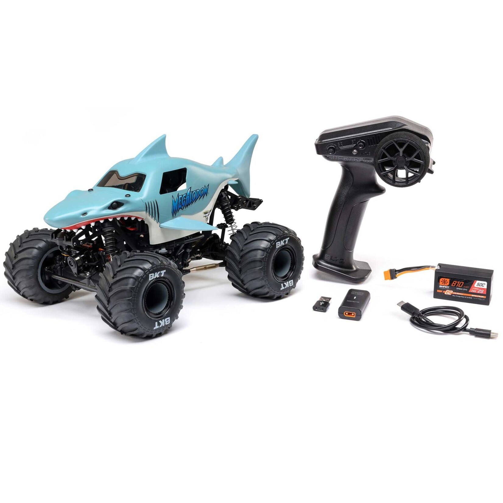 Losi LOS01026T3 - 1/18 Mini LMT Megalodon 2S 4X4 RTR Brushed Monster Truck