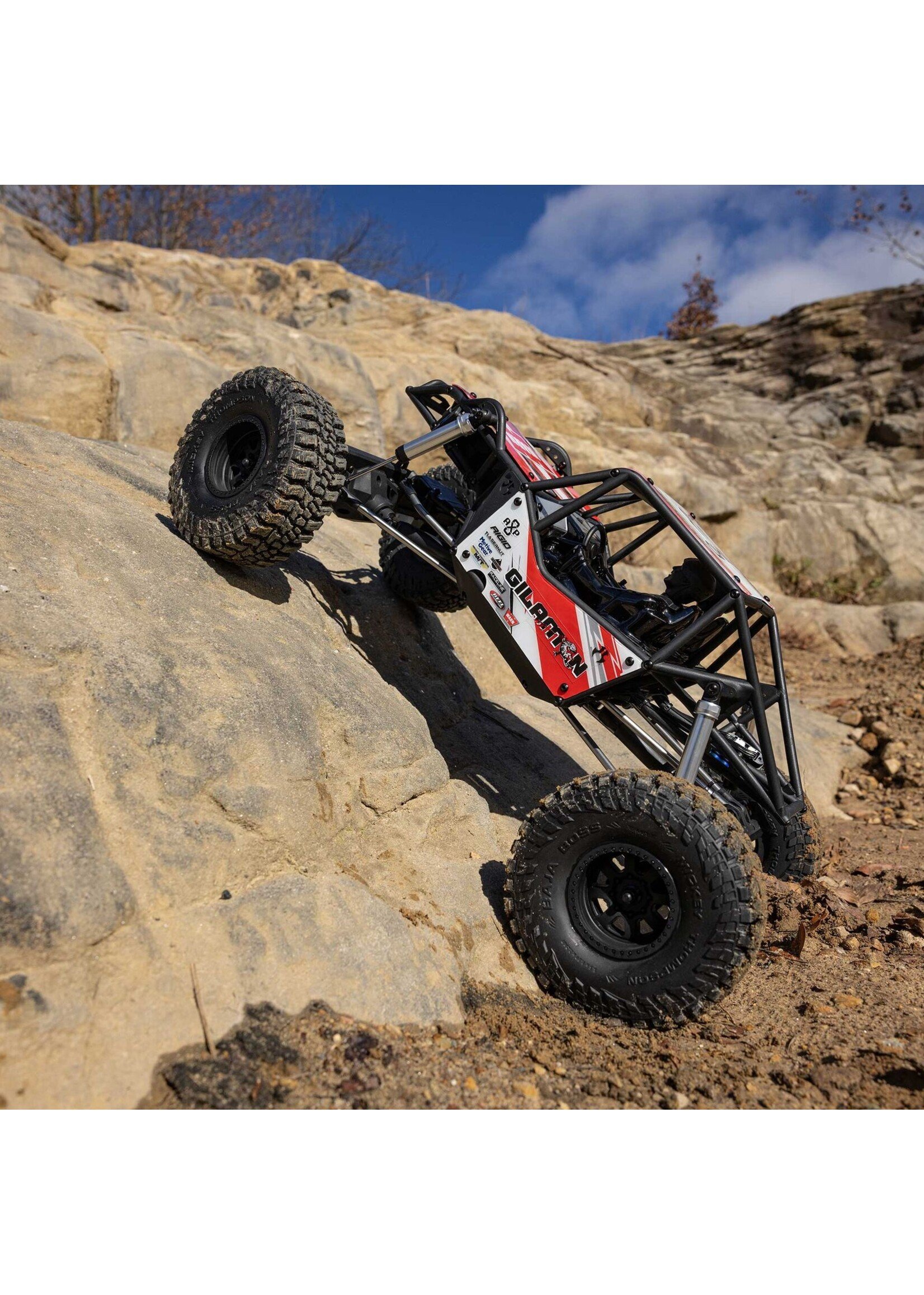 Axial AXI-1207T2 - AXP8 Gilamon 2.2 4X4 Brushed Trail Buggy, RTR - Red
