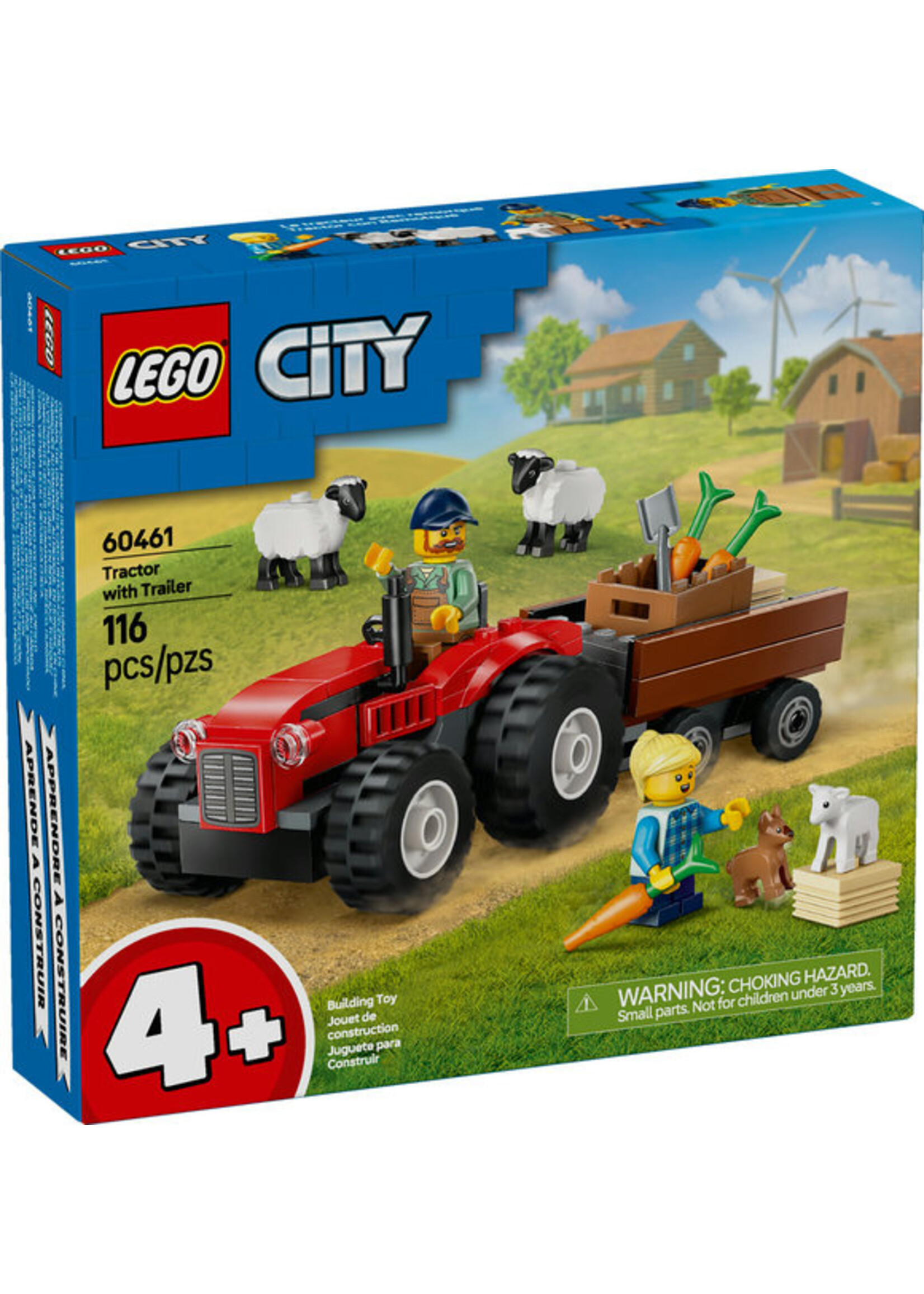 LEGO 60461 - Red Farm Tractor with Trailer & Sheep