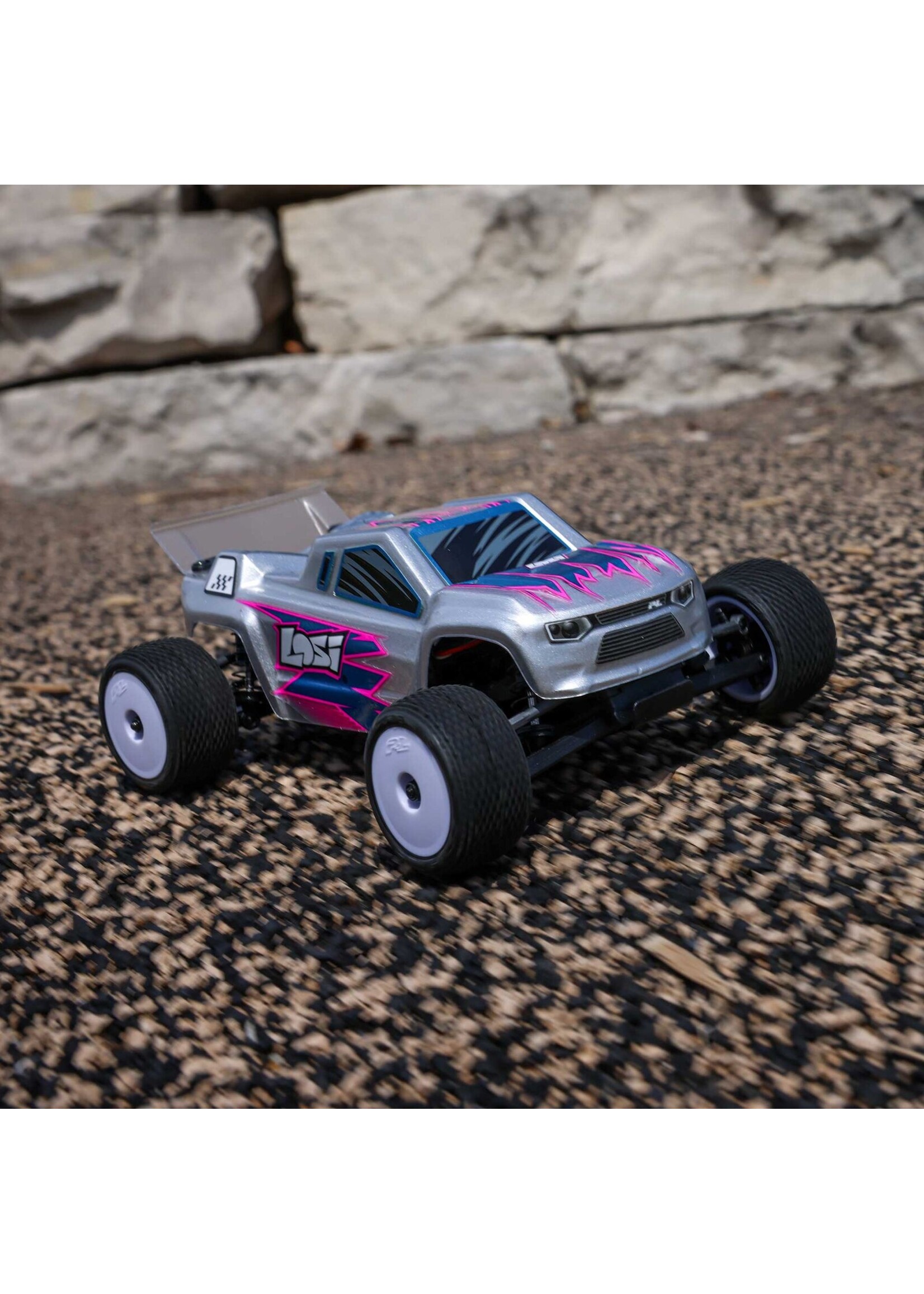 Losi LOS-1392T2 - 1/28 Micro-T 2WD RTR Stadium Truck - Silver