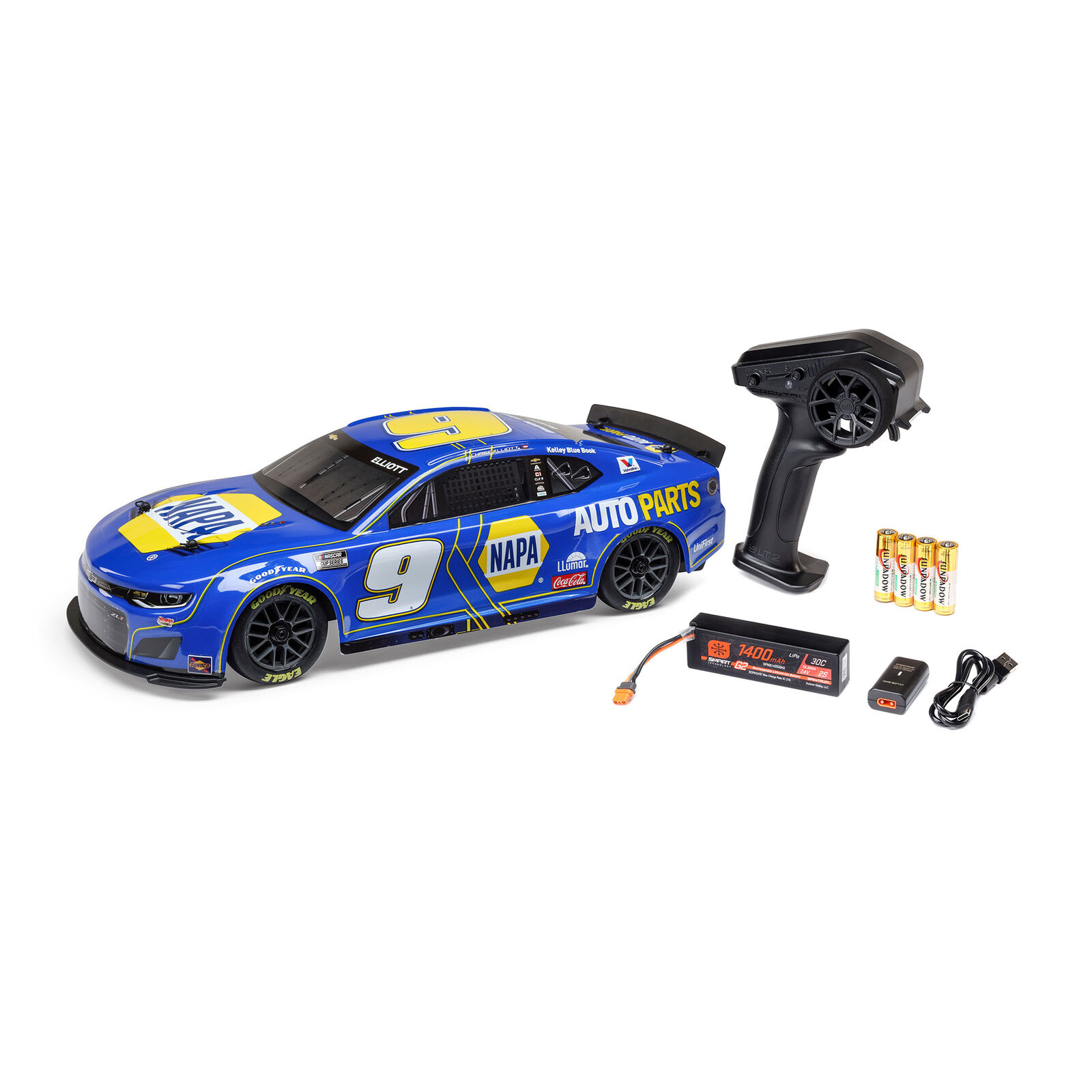 京商 Coors NASCAR RCカー ボディ シャーシ 本体のみ Losi LOS1122509 - 1/12 Nascar RC Chase Elliot #9 2025 Chev ZL1