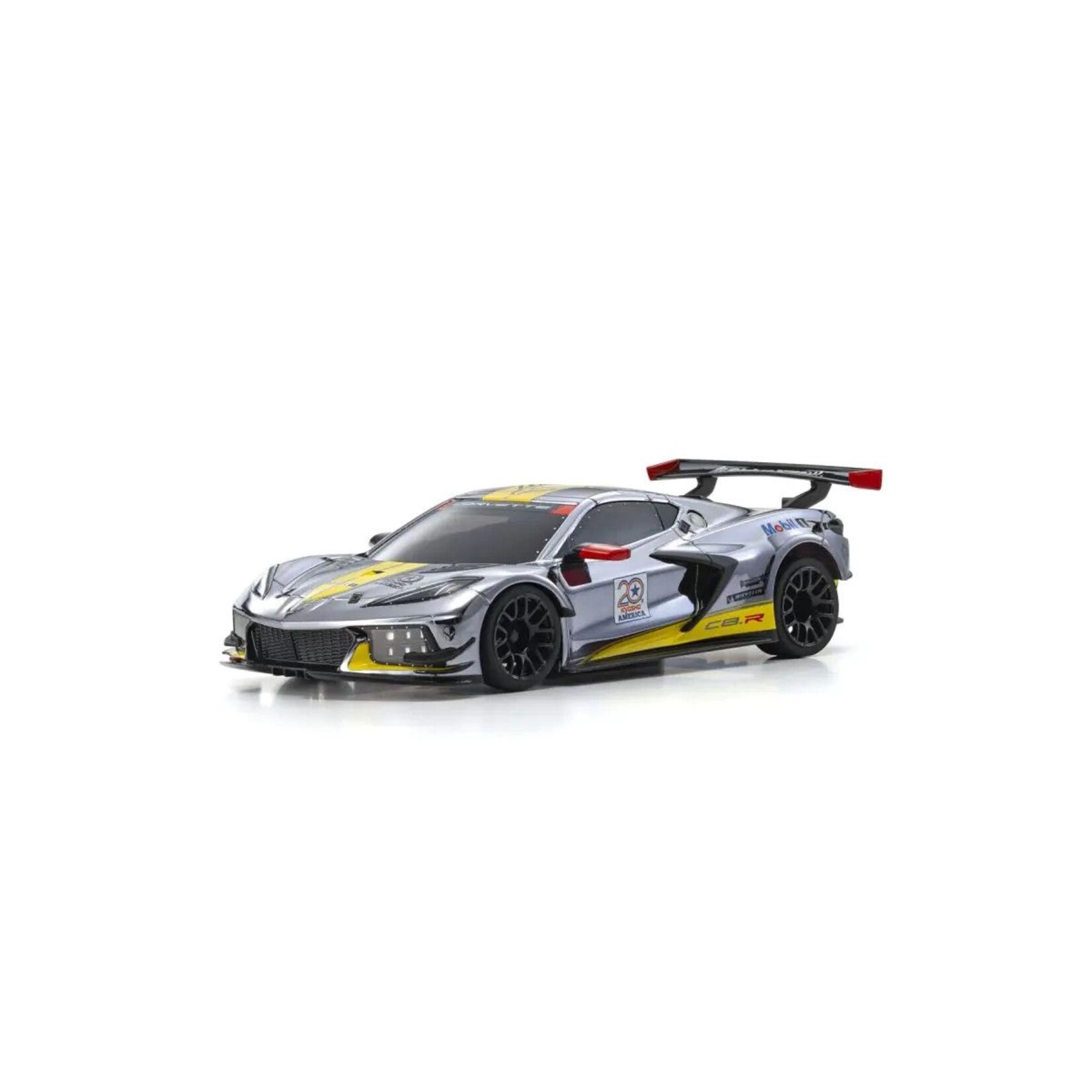 Kyosho MINI-Z RWD MR04 Chevrolet Corvette C8.R Chrome / Yellow 20th Anniversary