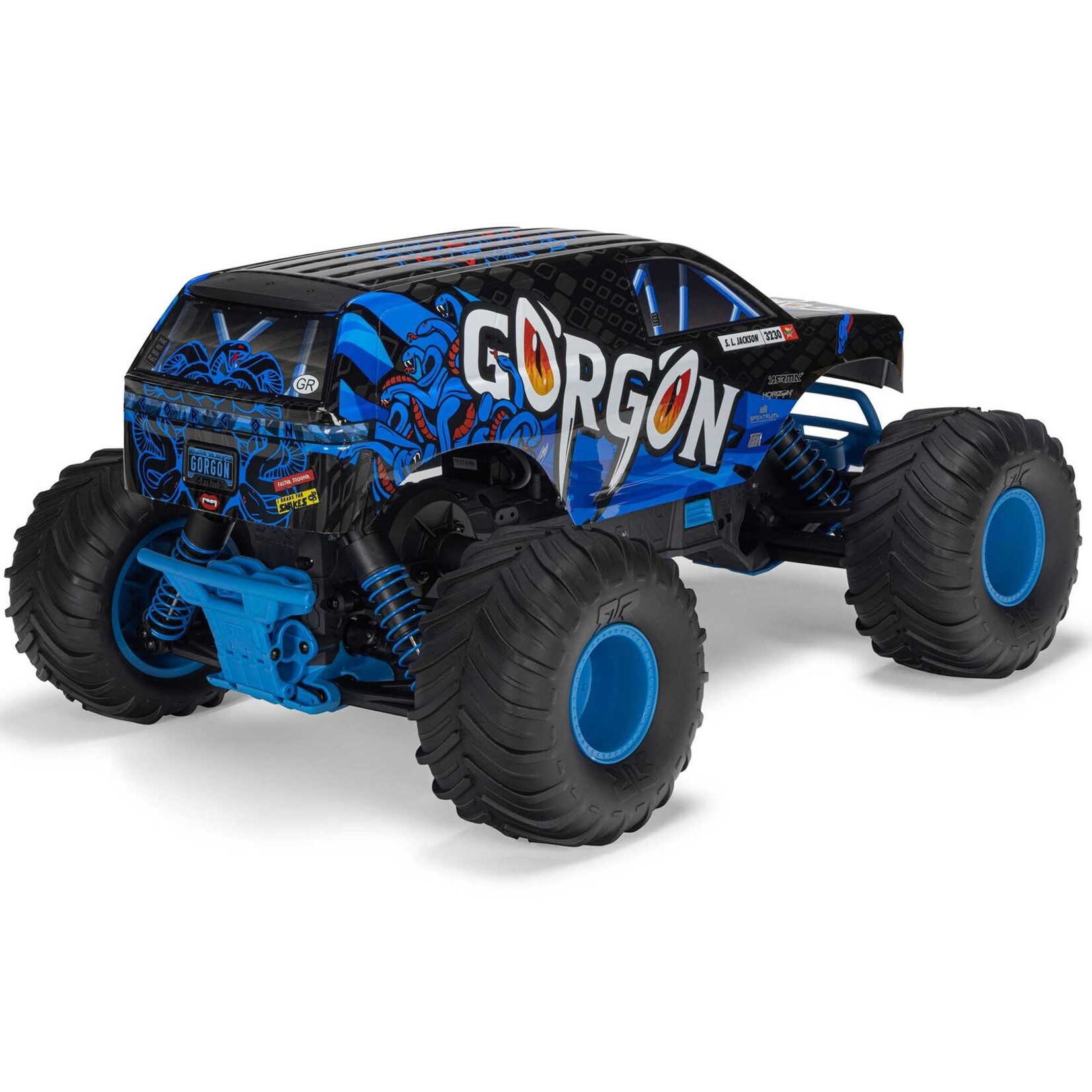 Arrma ARA3230T5 - 1/10 Gorgon 2WD RTR Brushed Monster Truck - Blue
