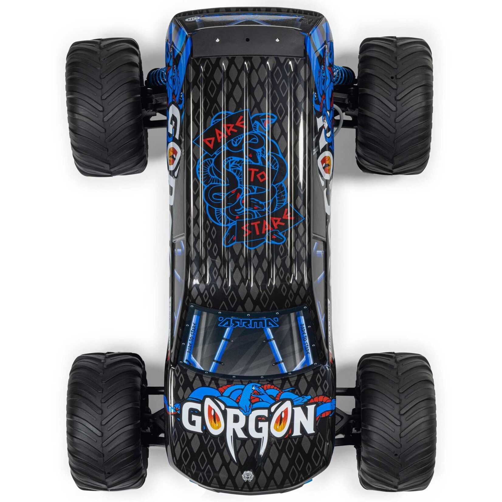 Arrma ARA3230T5 - 1/10 Gorgon 2WD RTR Brushed Monster Truck - Blue