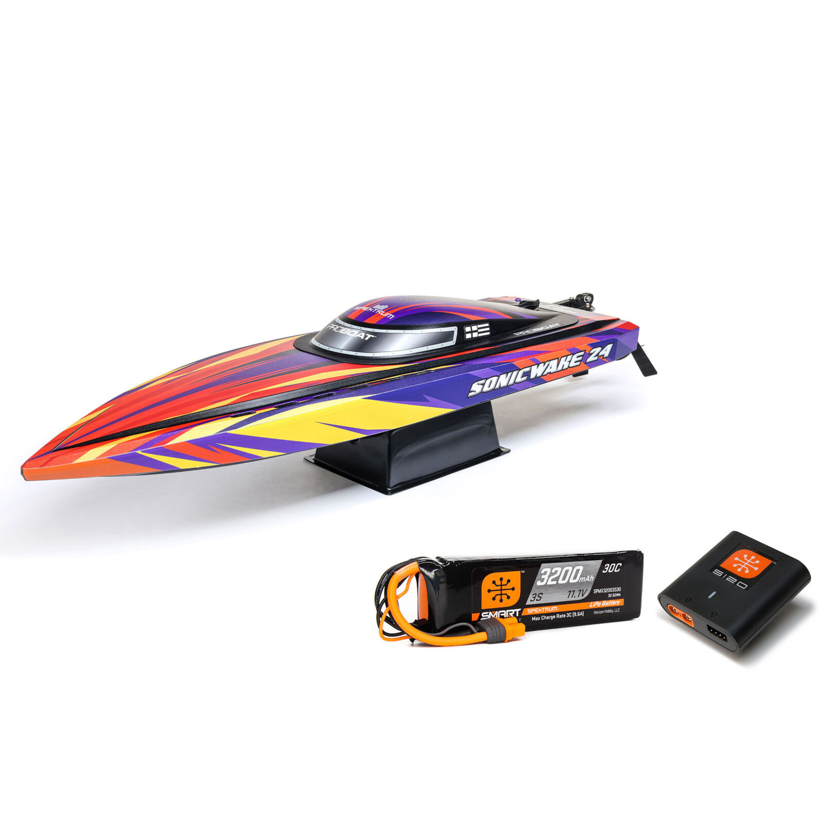 Pro Boat PRB-1992T1 Sonicwake 24" Self-Righting Brushless Deep-V RTR Red