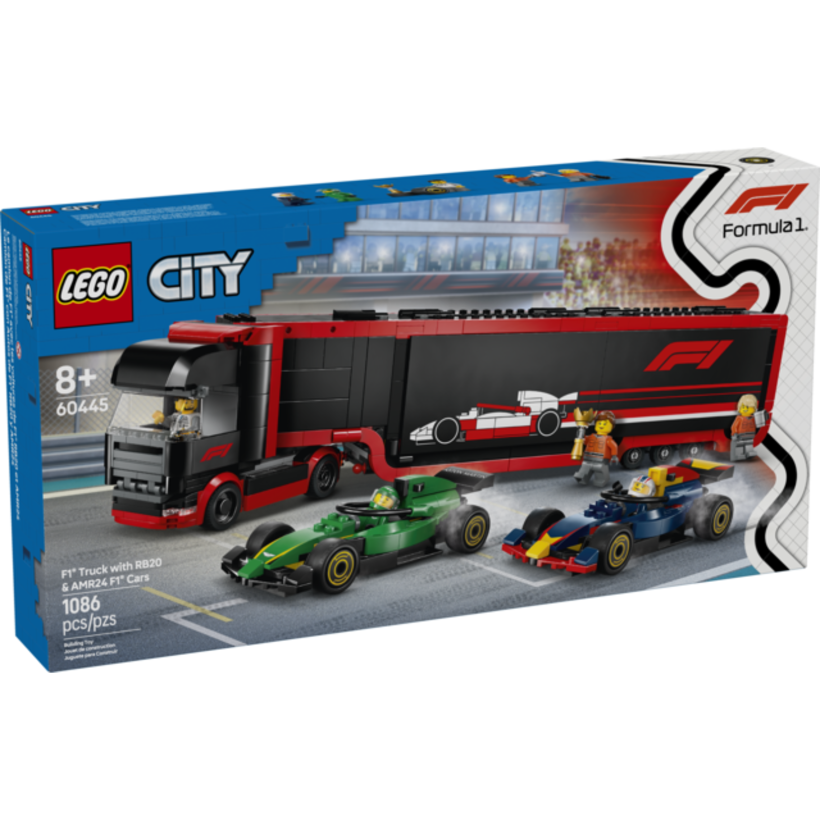 LEGO® City 60445 - F1 Truck with RB20 & AMR24 F1 Cars