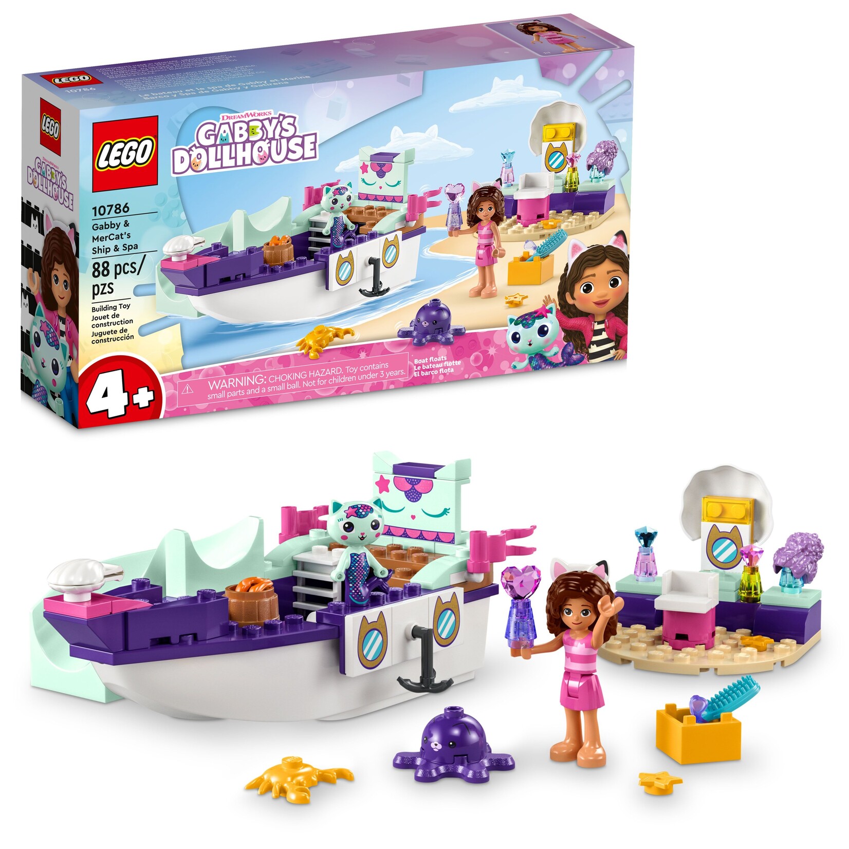 LEGO® Gabby 10786 - Gabby & MerCat's Ship & Spa