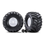 Traxxas 7689 - White X-Monster Wheels With Terra Groove Tires (2)
